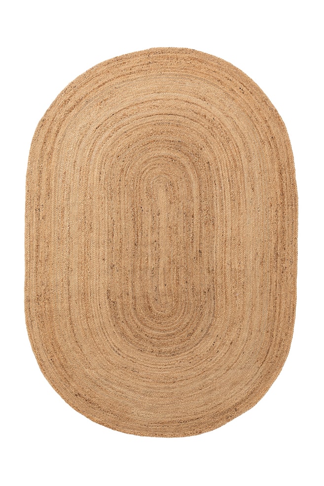 Tapis De Jute Ovale Jutta - Marron Clair - 1