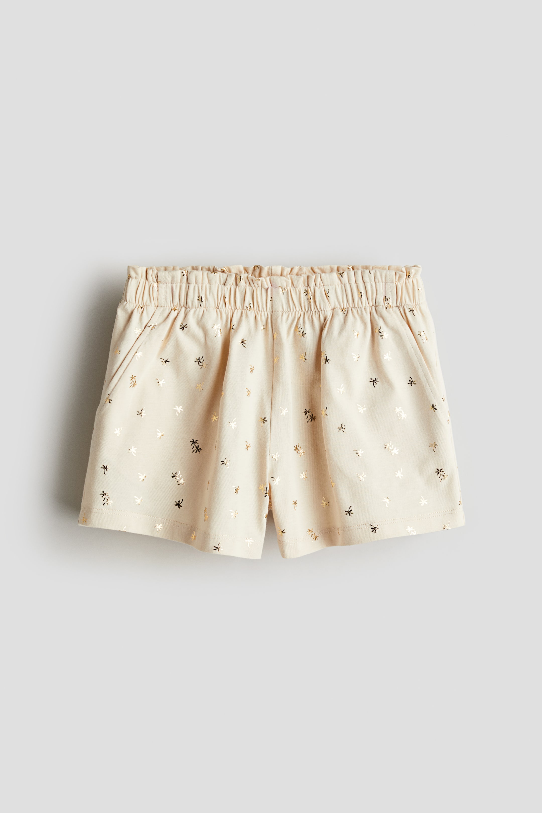 Patterned Paper-bag Shorts