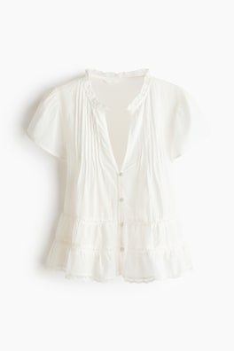 Blus med puffärm