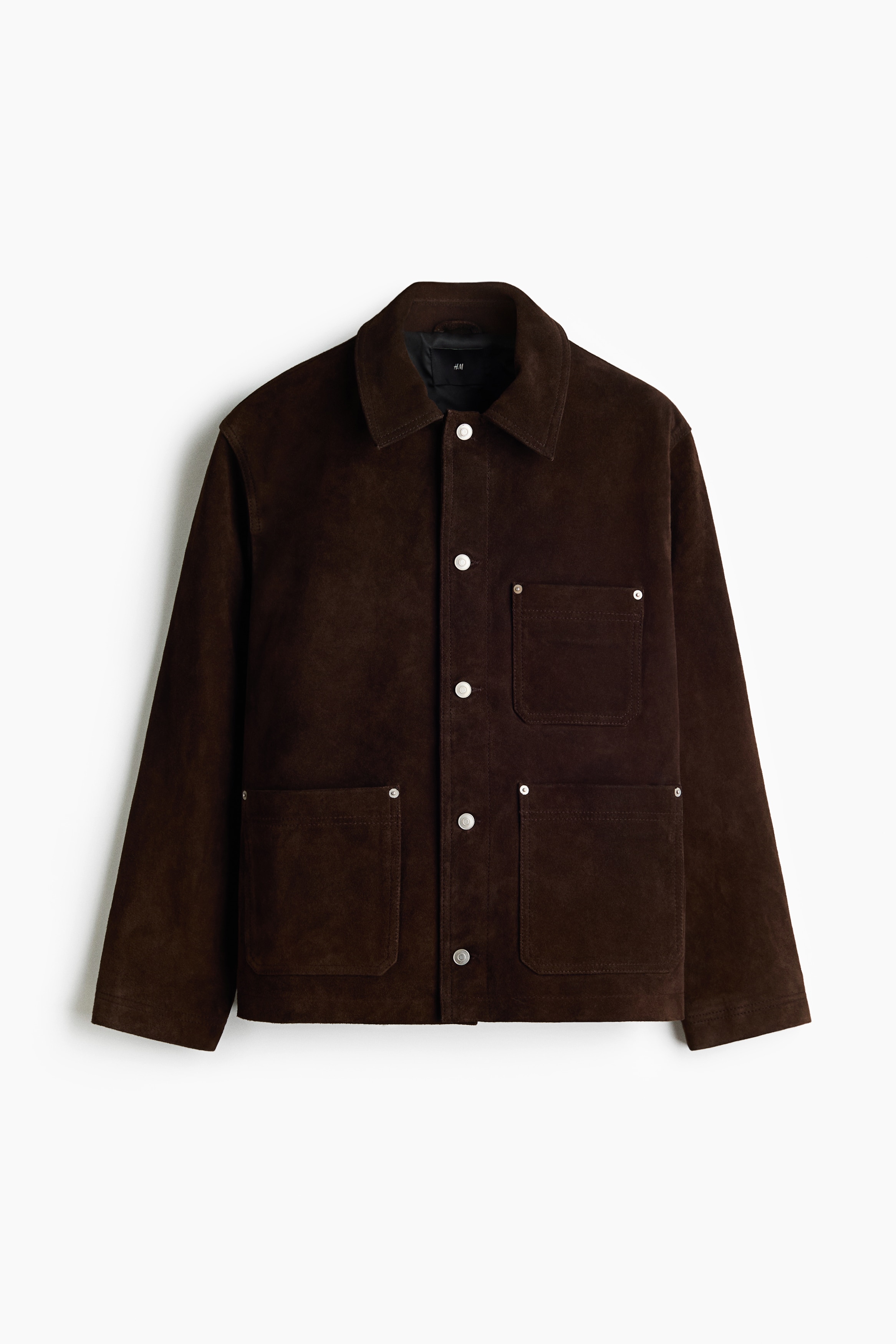 스웨이드 재킷 - 다크 브라운