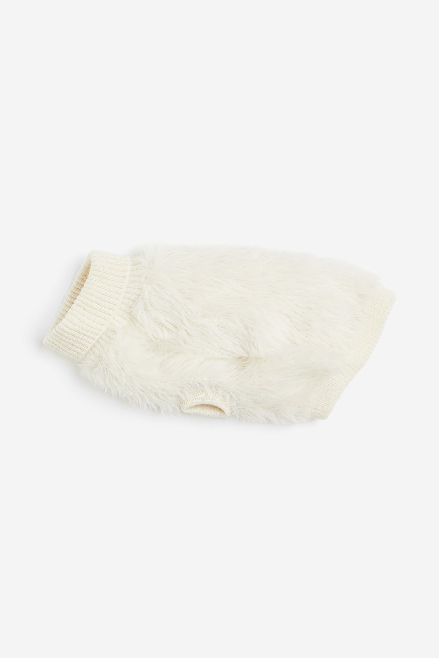 Fluffy dog jumper - White/Light blue - 1