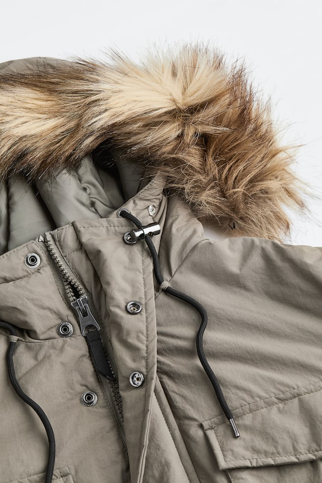Water-repellent padded parka - Sage green - 5