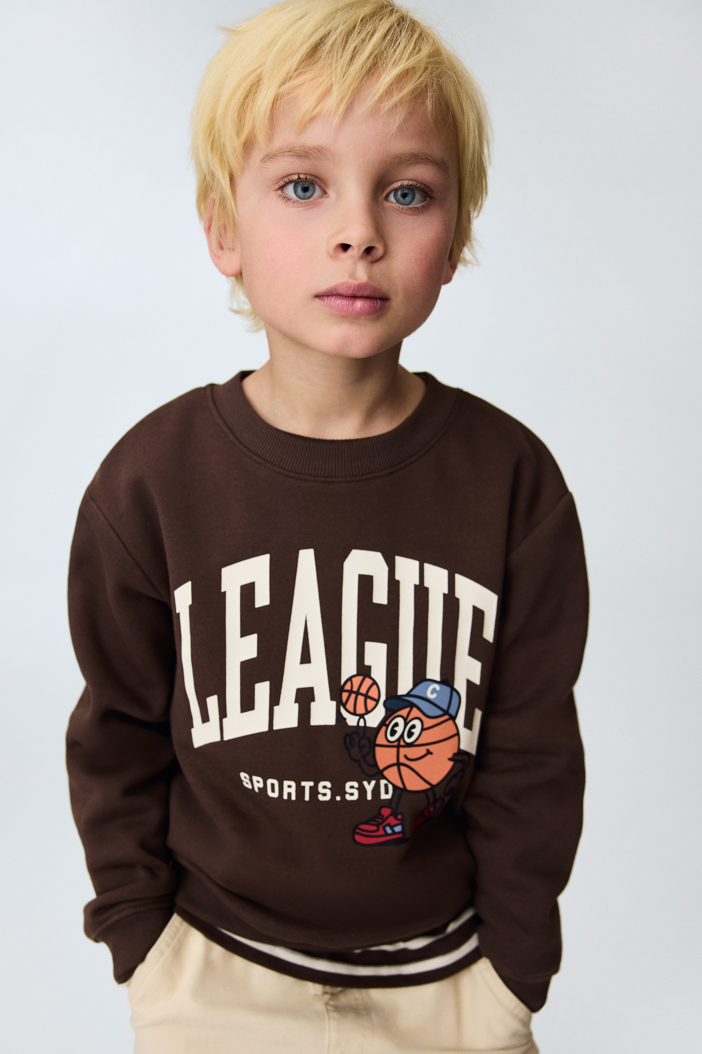 Print Brushed Inside Sweater
