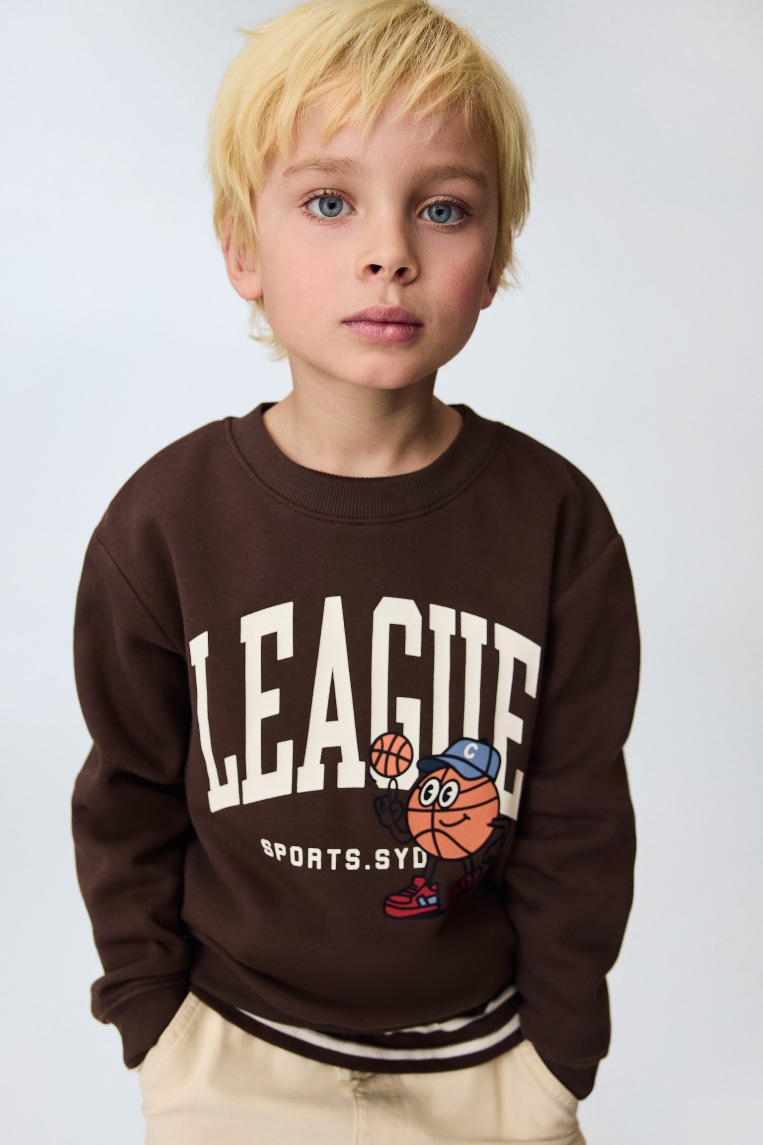Print Brushed Inside Sweater - 1