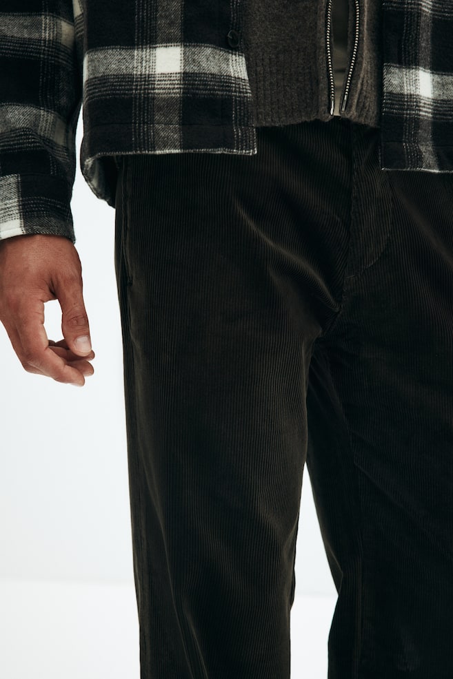 Relaxed-Fit Corduroy Pants - Dark khaki green/Dark brown/Black/Brown/Beige - 5