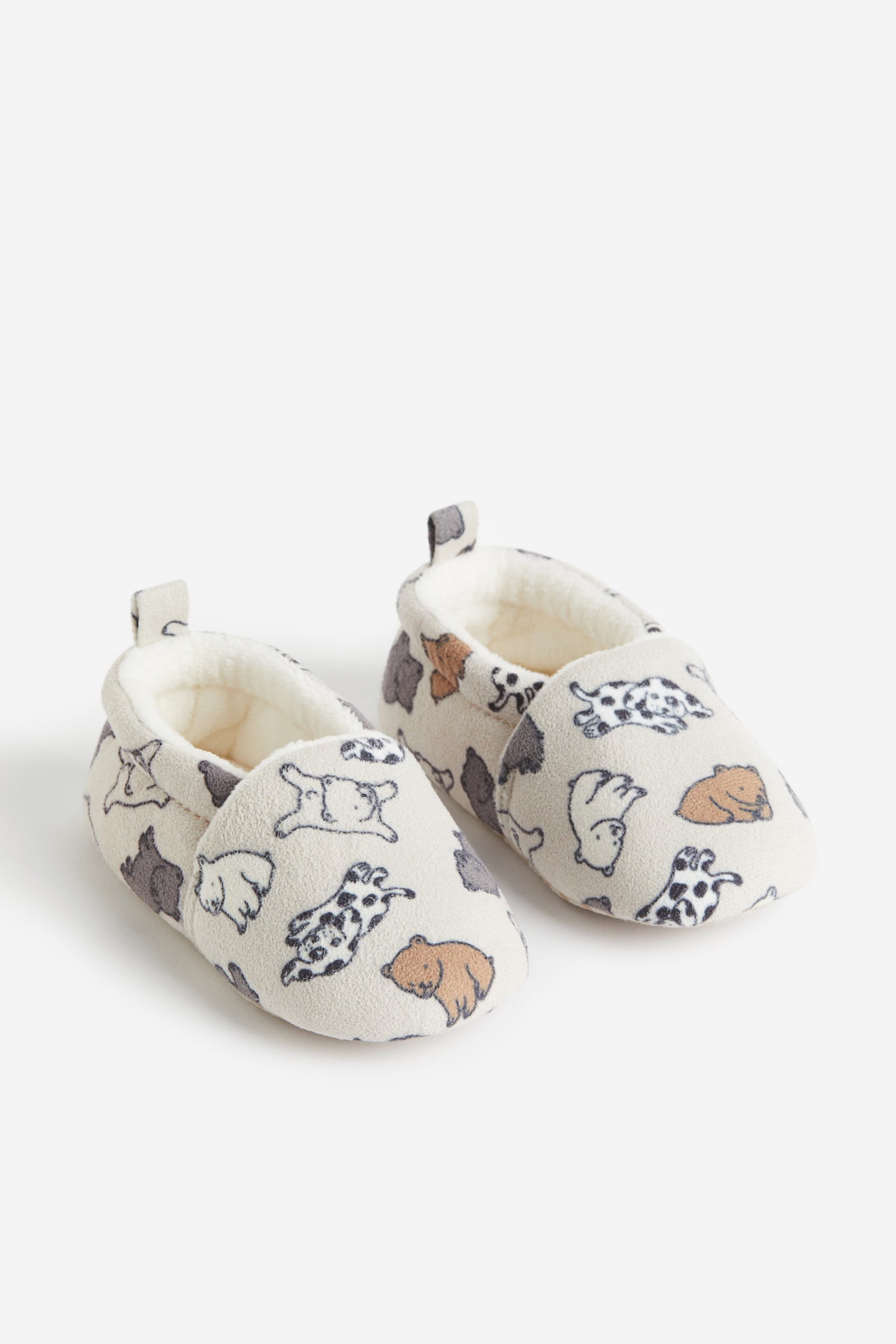 Soft slippers - Light beige/Animals - 1