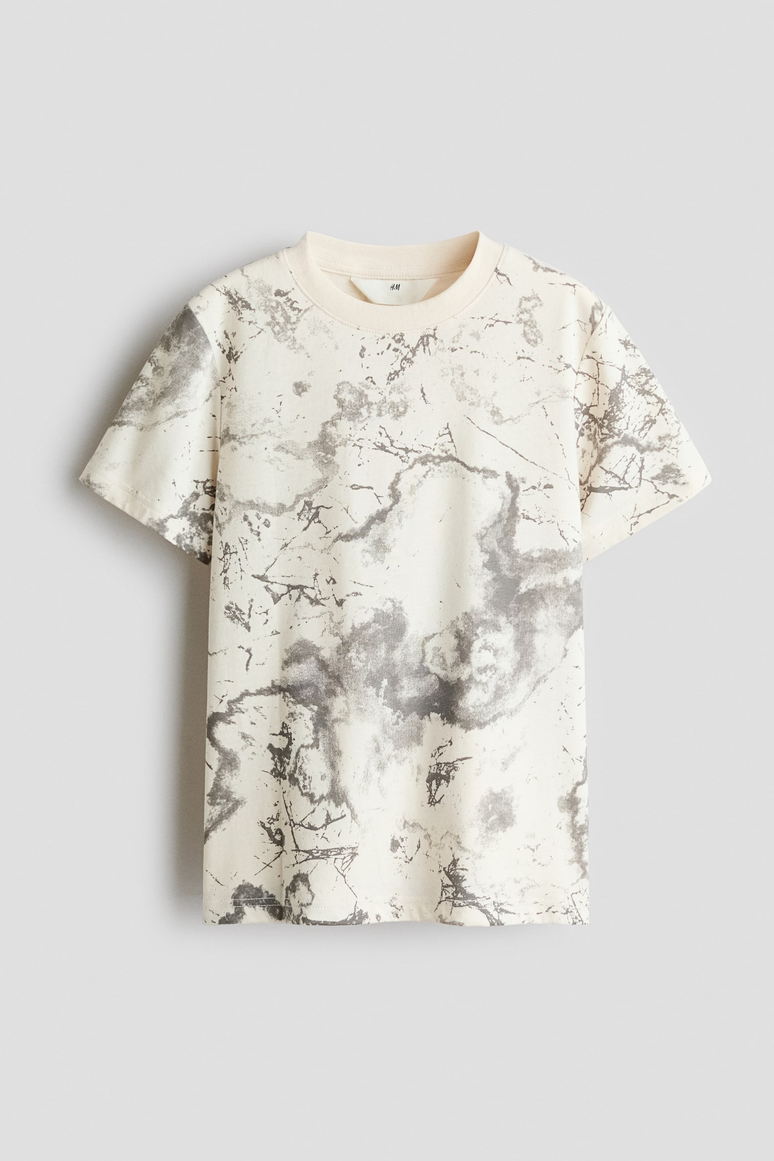 Printed cotton T-shirt - Cream/Marbled/Black/Graffiti/Black/Future Moment/Light blue/Marbled/Black/Digitize