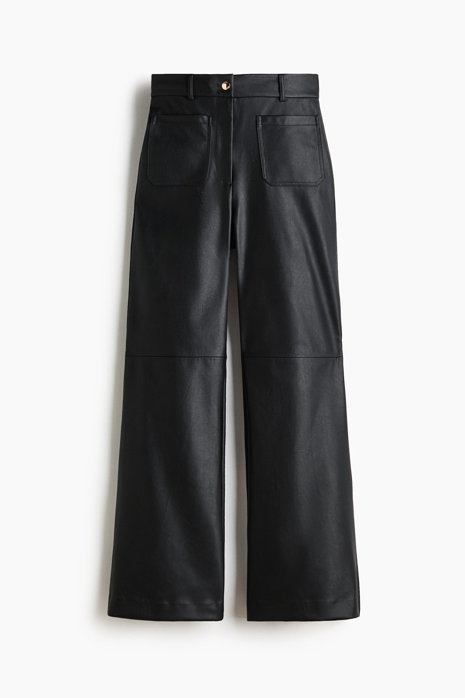 Flared coated trousers - Nero/Bordeaux - 1