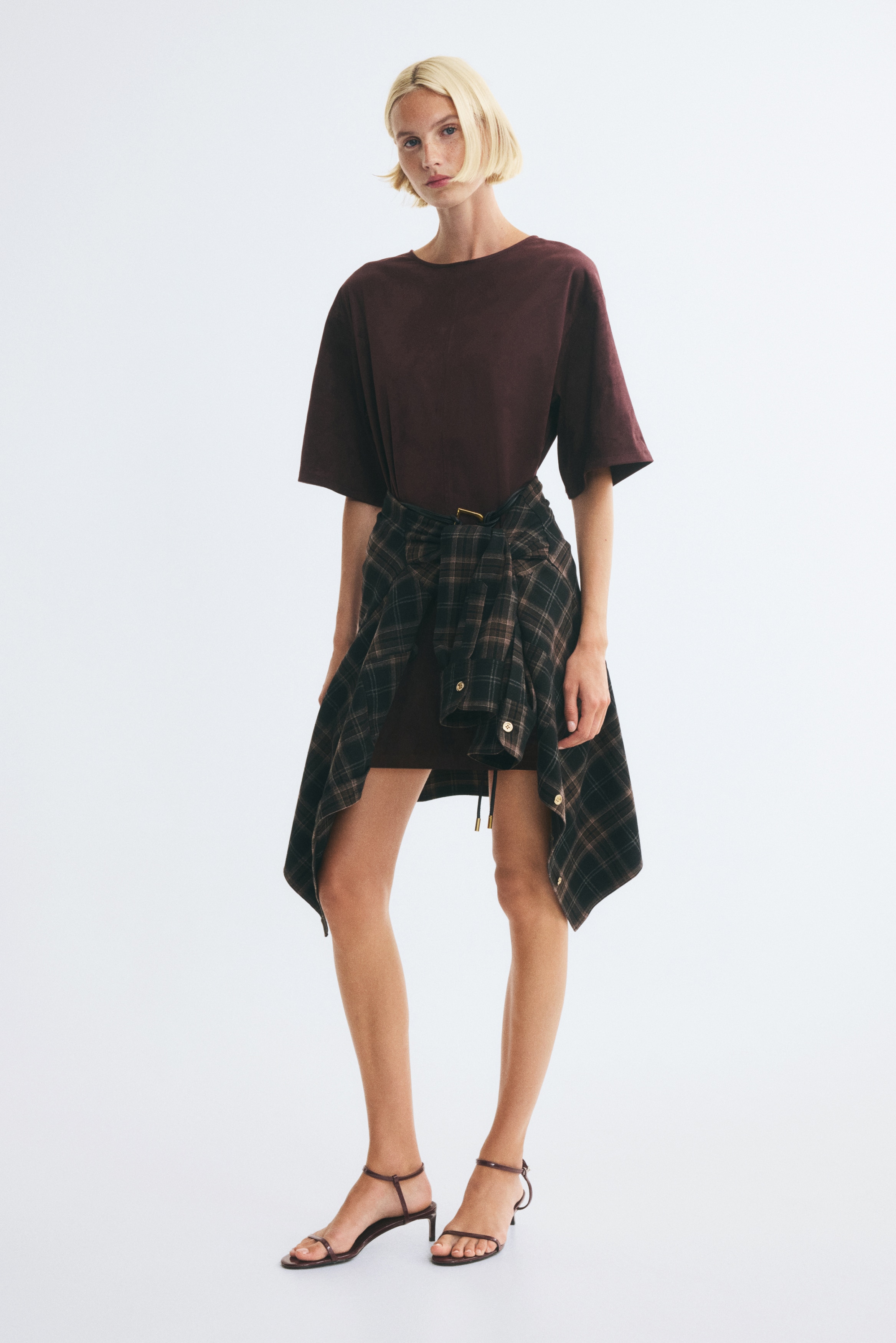 Napped Dress with Belt - thumbnail 8