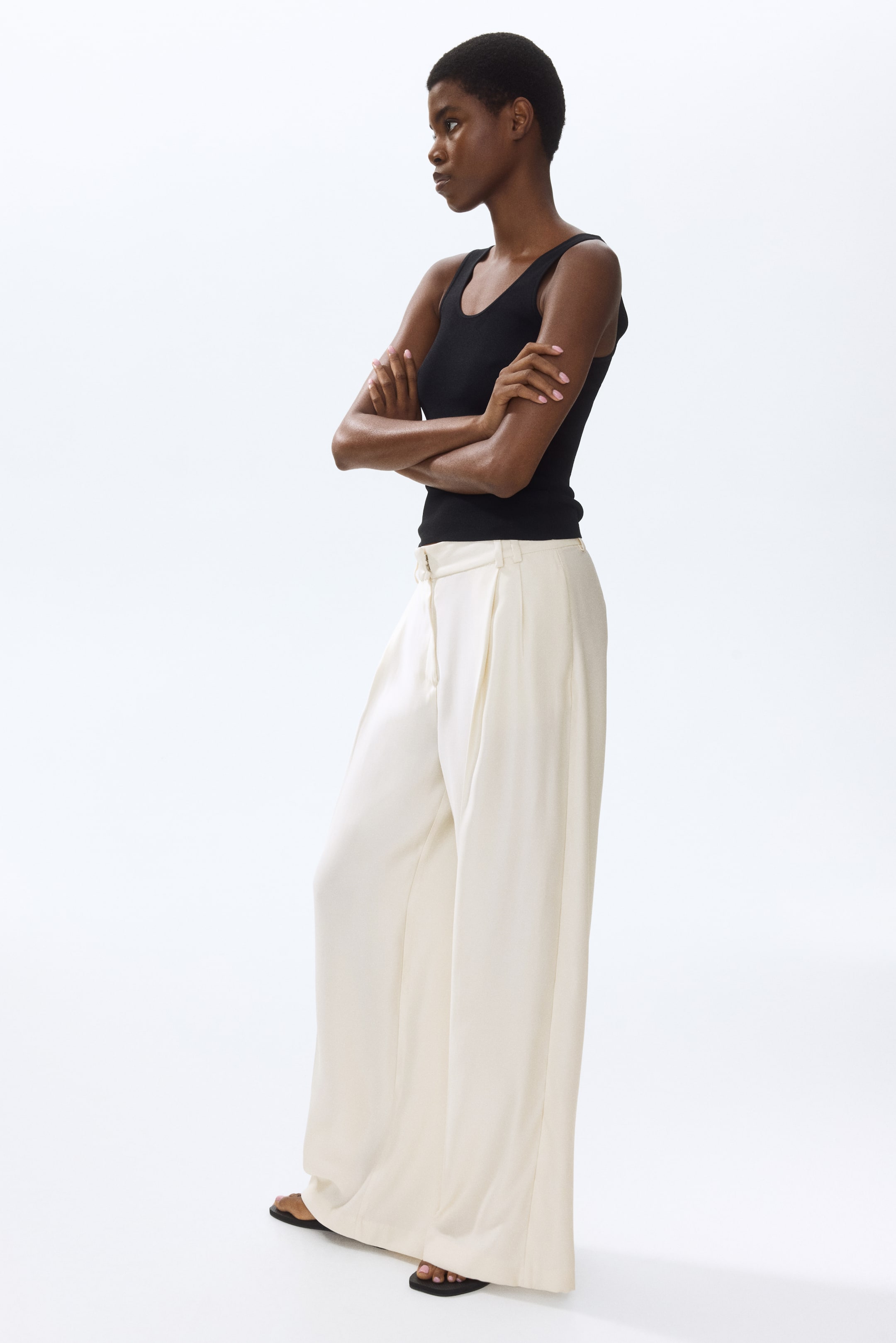 Wide-Leg Dress Pants