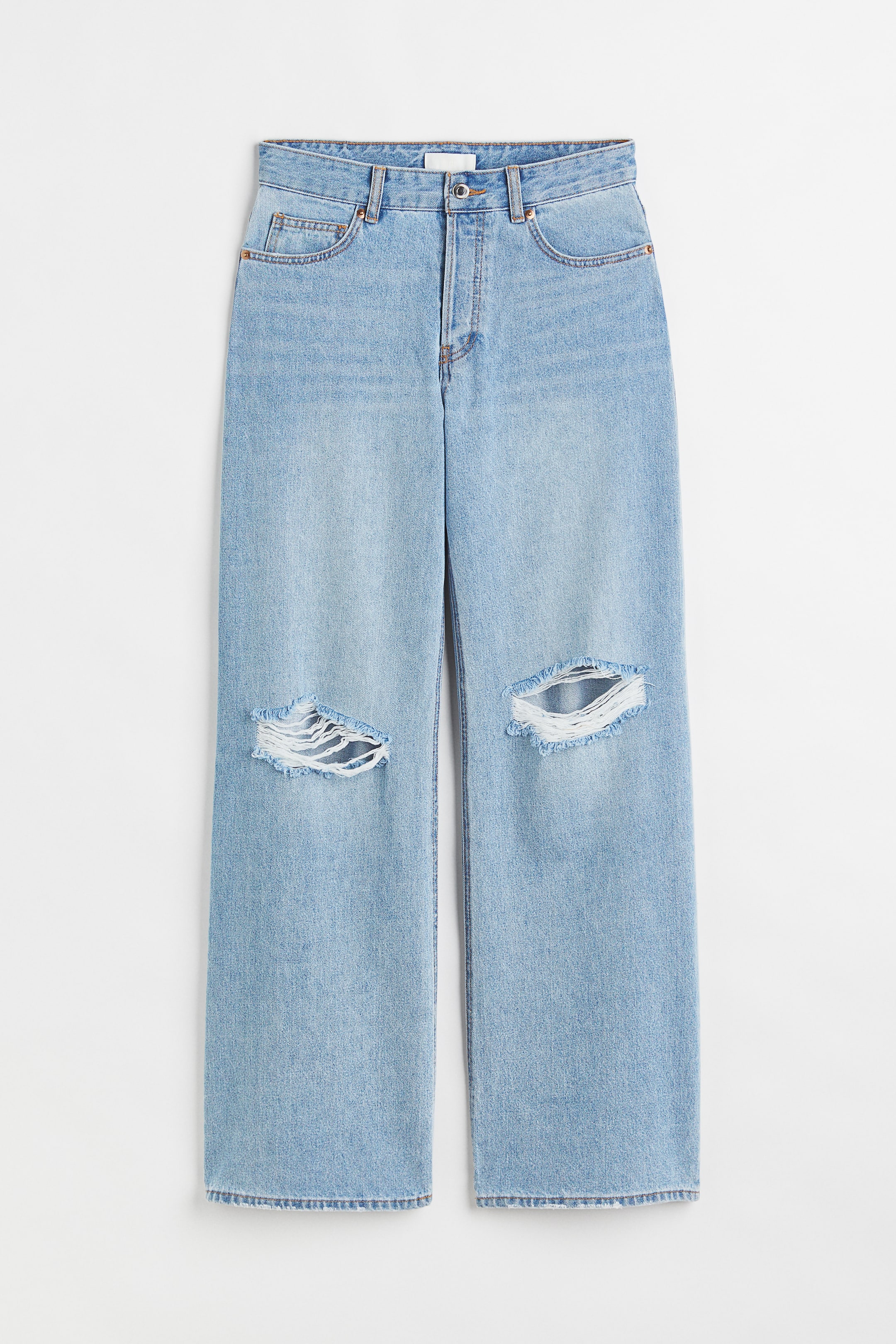 Xem ảnh lớn hơn: Wide Low Jeans - Màu xanh denim - Ladies | H&M VN 1