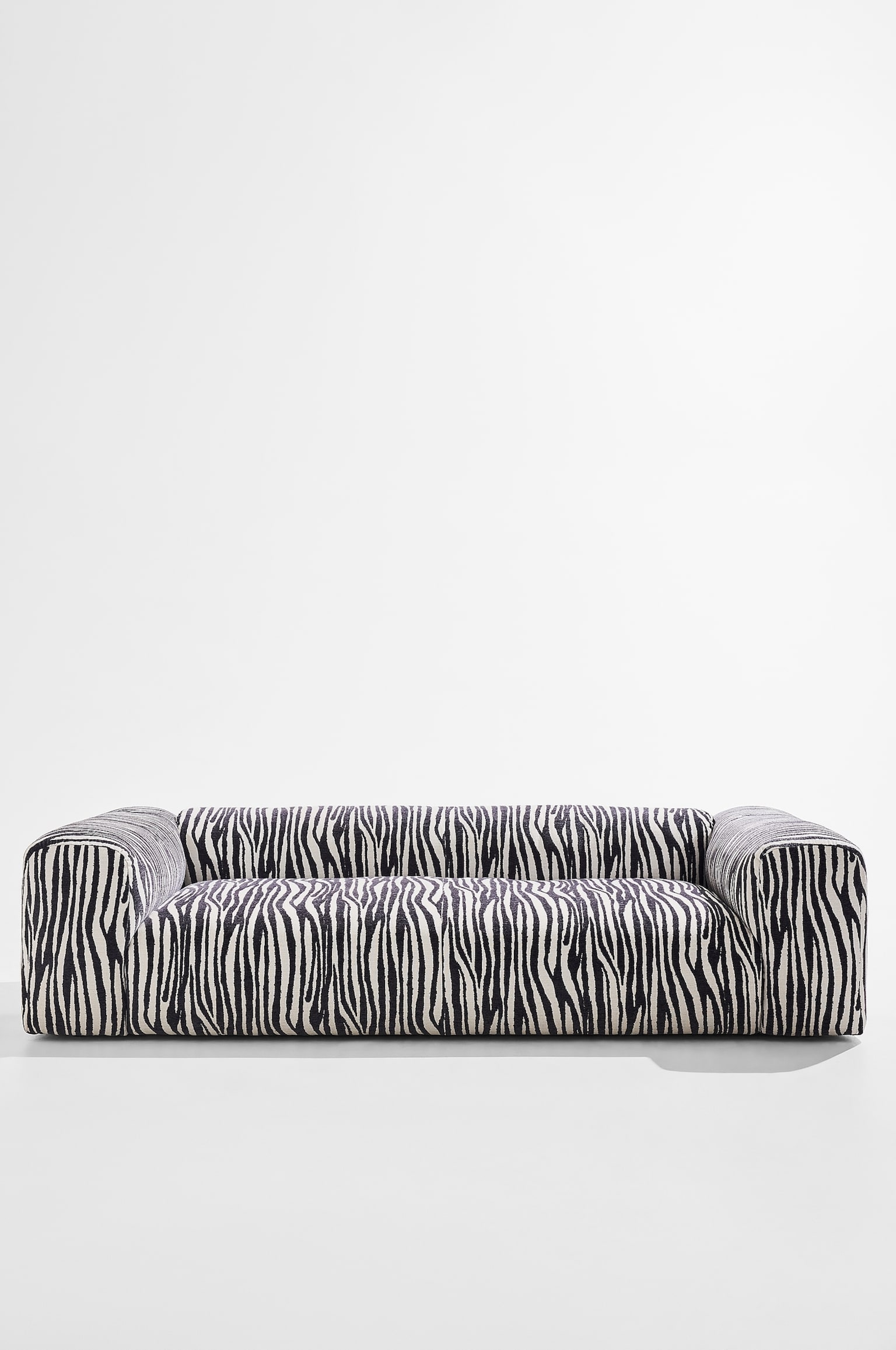Sofa Wenju 3-osobowa - Zebra/Offwhite/Morelowy Róż/Brązowy - 4