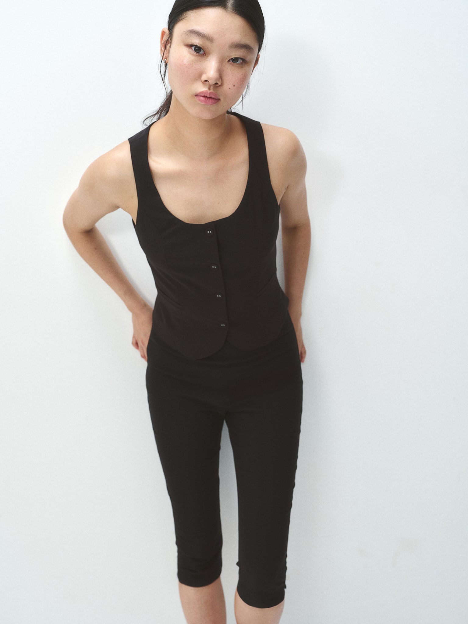 Suit waistcoat - Black/Navy blue - 5