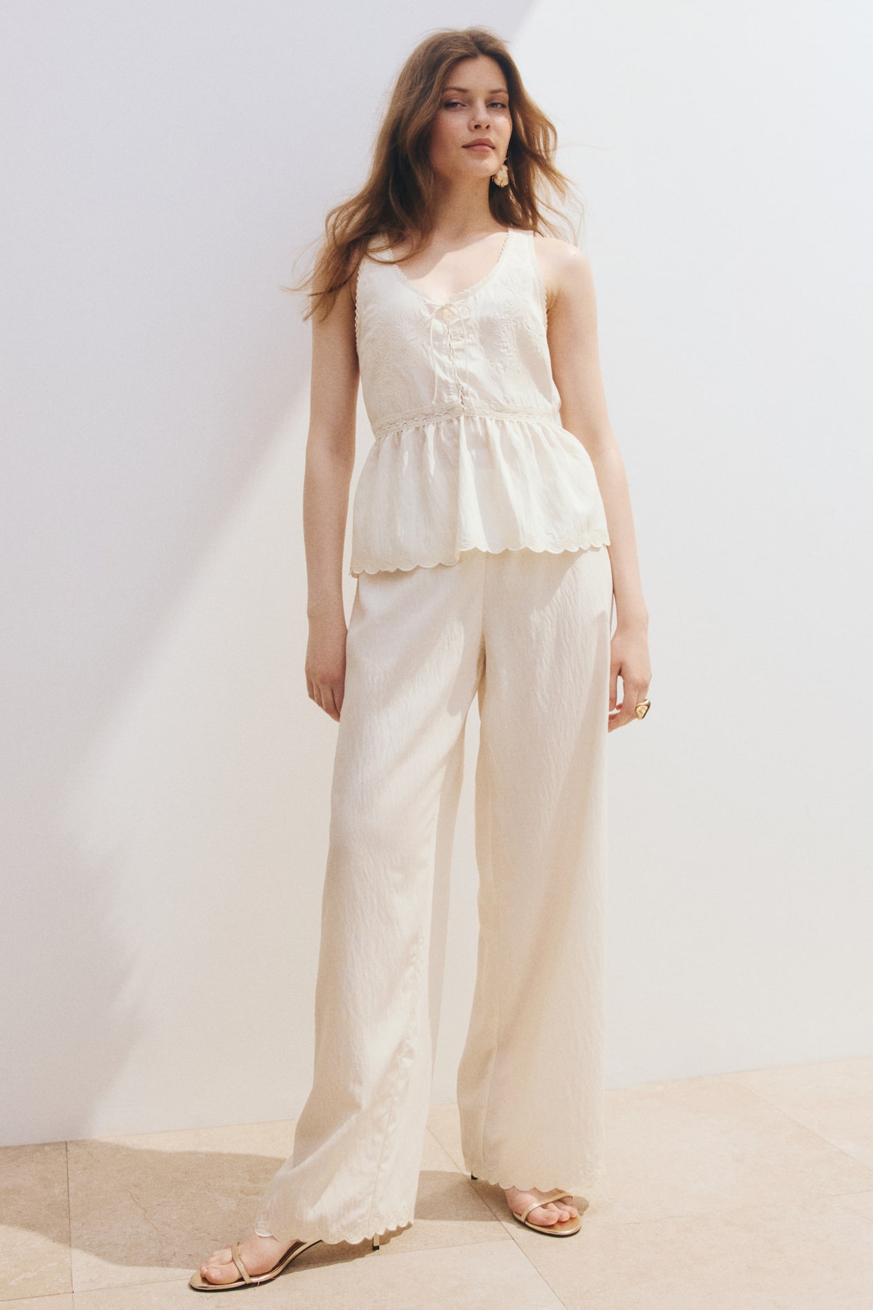 Straight-Leg Scalloped Pants - image 4
