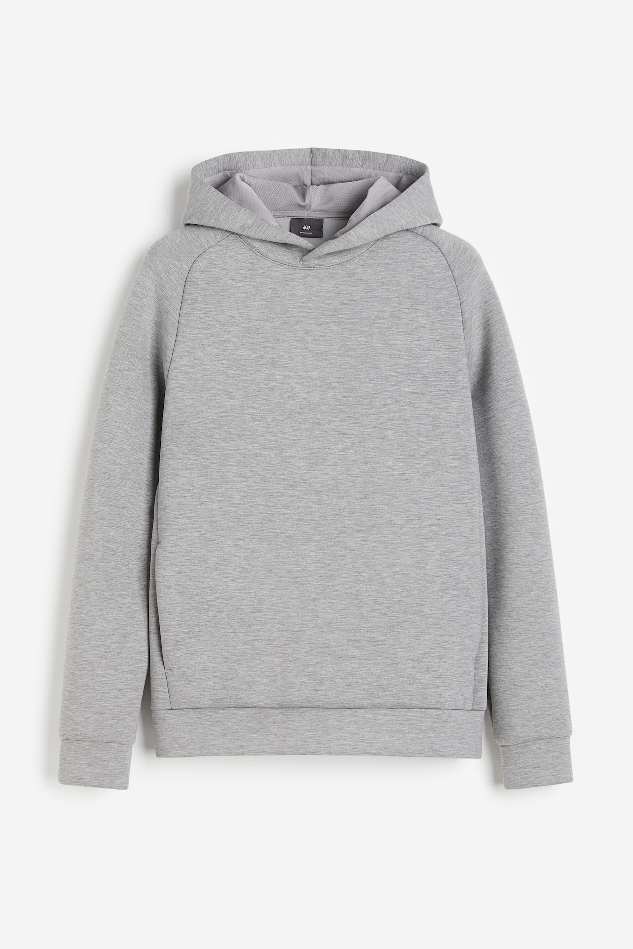 Regular Fit Scuba hoodie Grey marl Men H&M