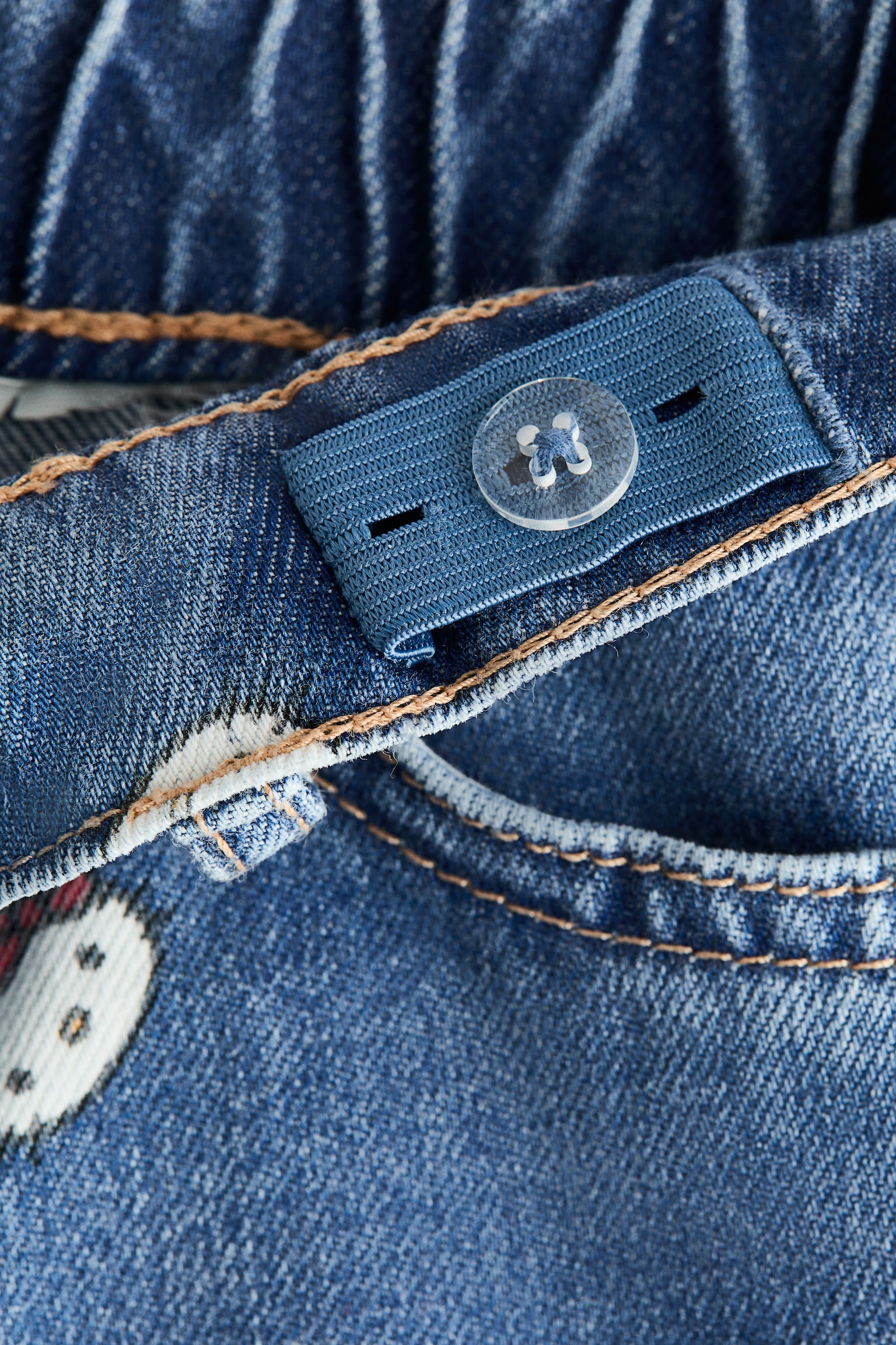 Printed Wide Leg Jeans - Denim blue/Hello Kitty/Denim blue/Bambi/Denim blue/Squishmallows - 2