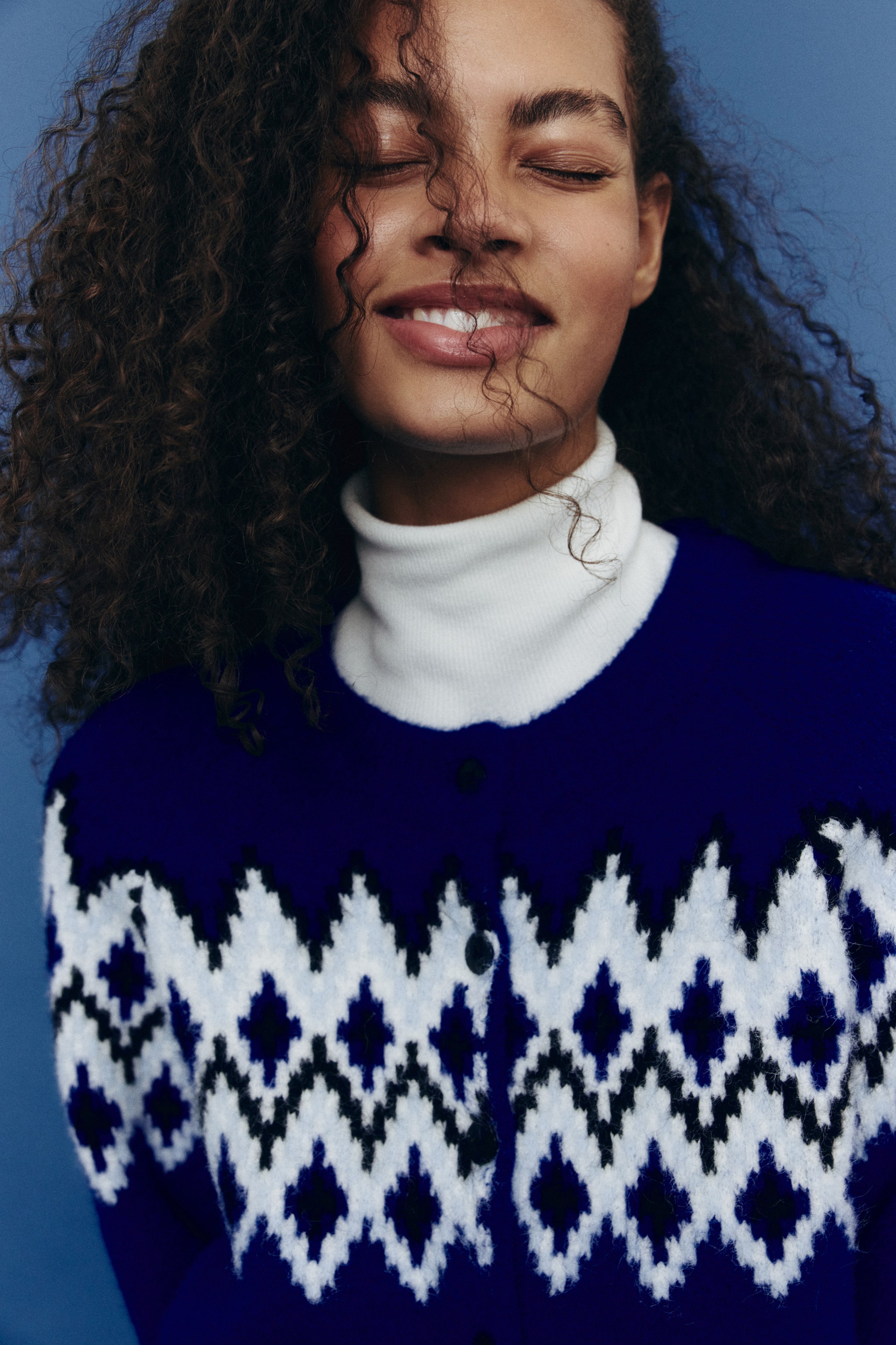 Grotere afbeelding bekijken: Jacquard-knit cardigan - Helderblauw/dessin - DAMES | H&M NL 3