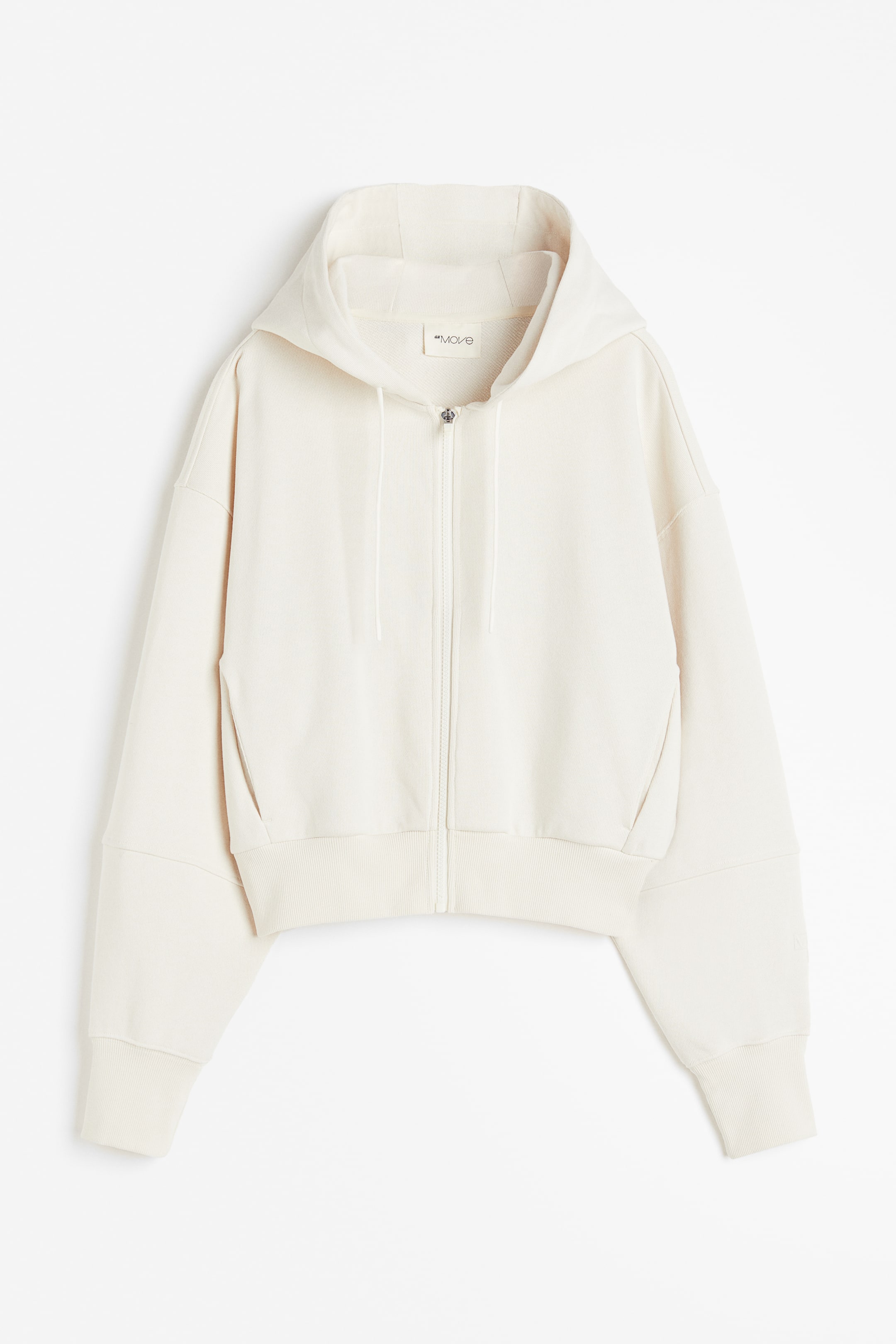 View larger image: Hooded Activewear Jacket in DryMove™ - Cream - Ladies | H&M US 1