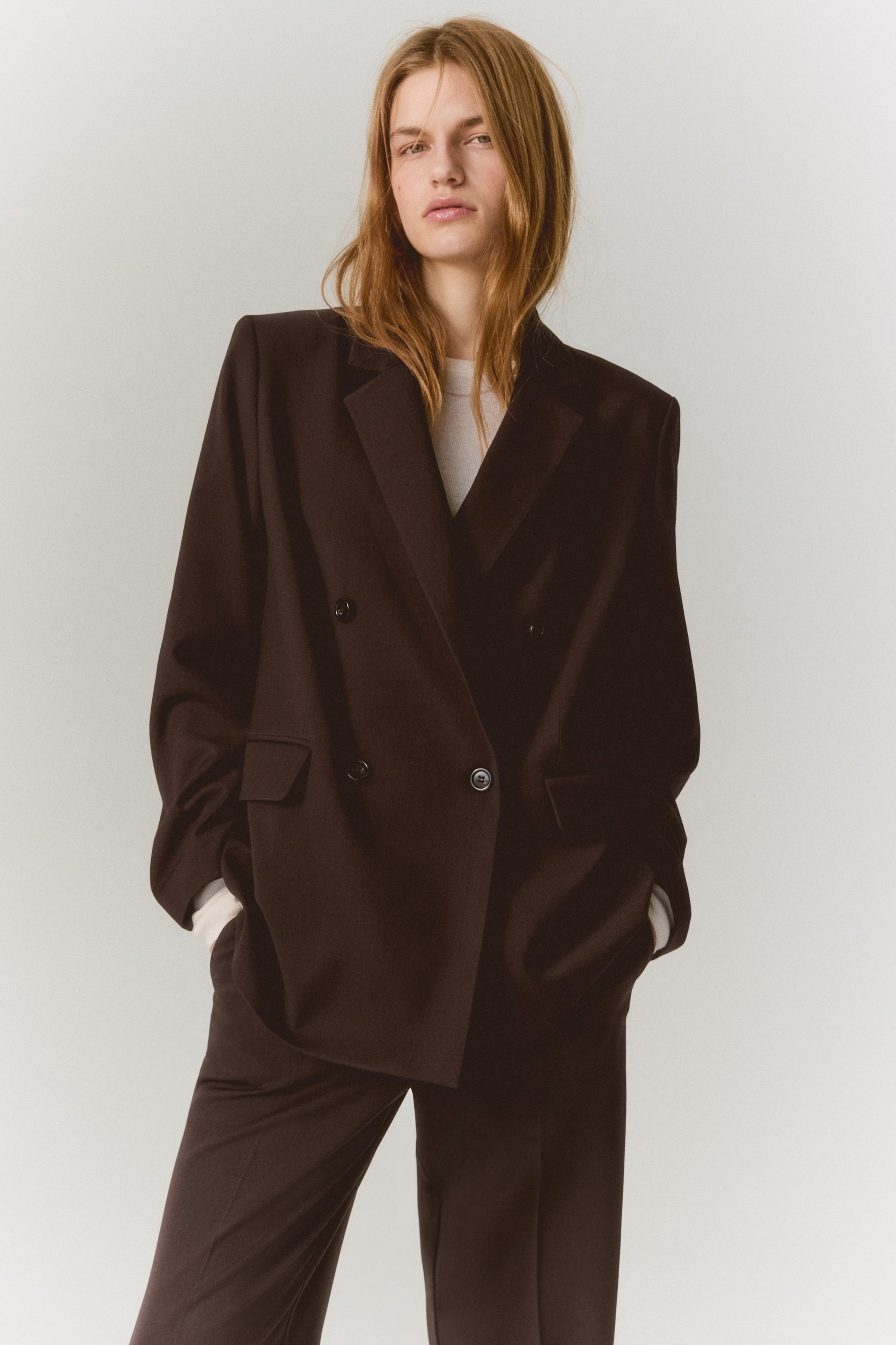 Visualizza immagine più grande: Blazer a doppio petto - Marrone scuro - DONNA | H&M IT 1