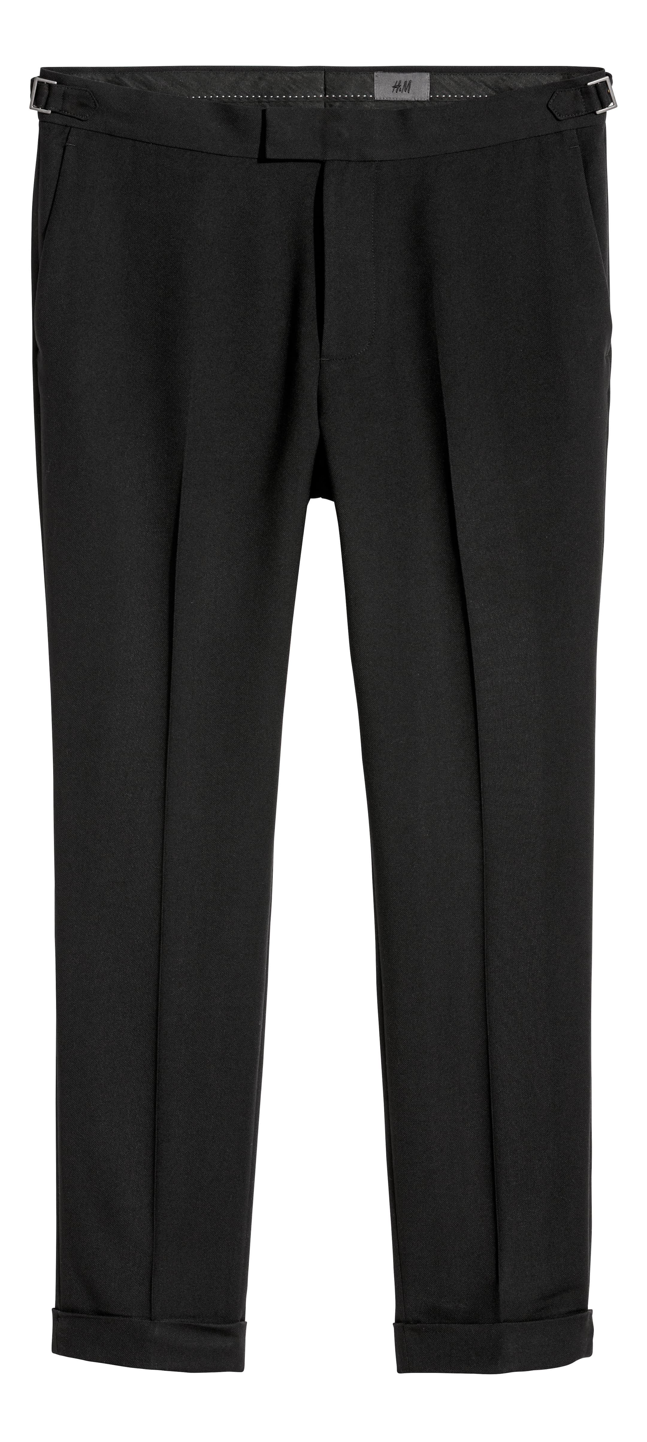 Cropped Anzughose Slim Fit - Lang - Schwarz - Men | H&M DE