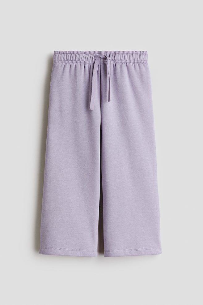 Wide-Leg Brushed-Inside Joggers - Light purple/Beige/leopard print/Pink/Dark red - 1