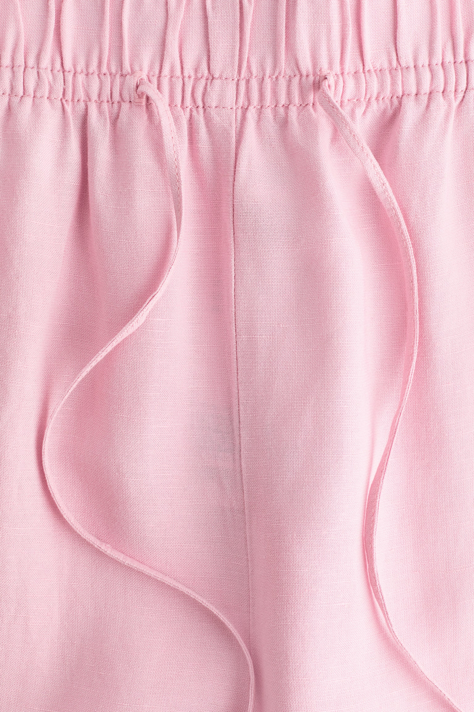 Pantalón en mezcla de lino - Rosa claro/Café/Rojo vivo/Blanco/Franjas/Azul marino/Amarillo claro - 4