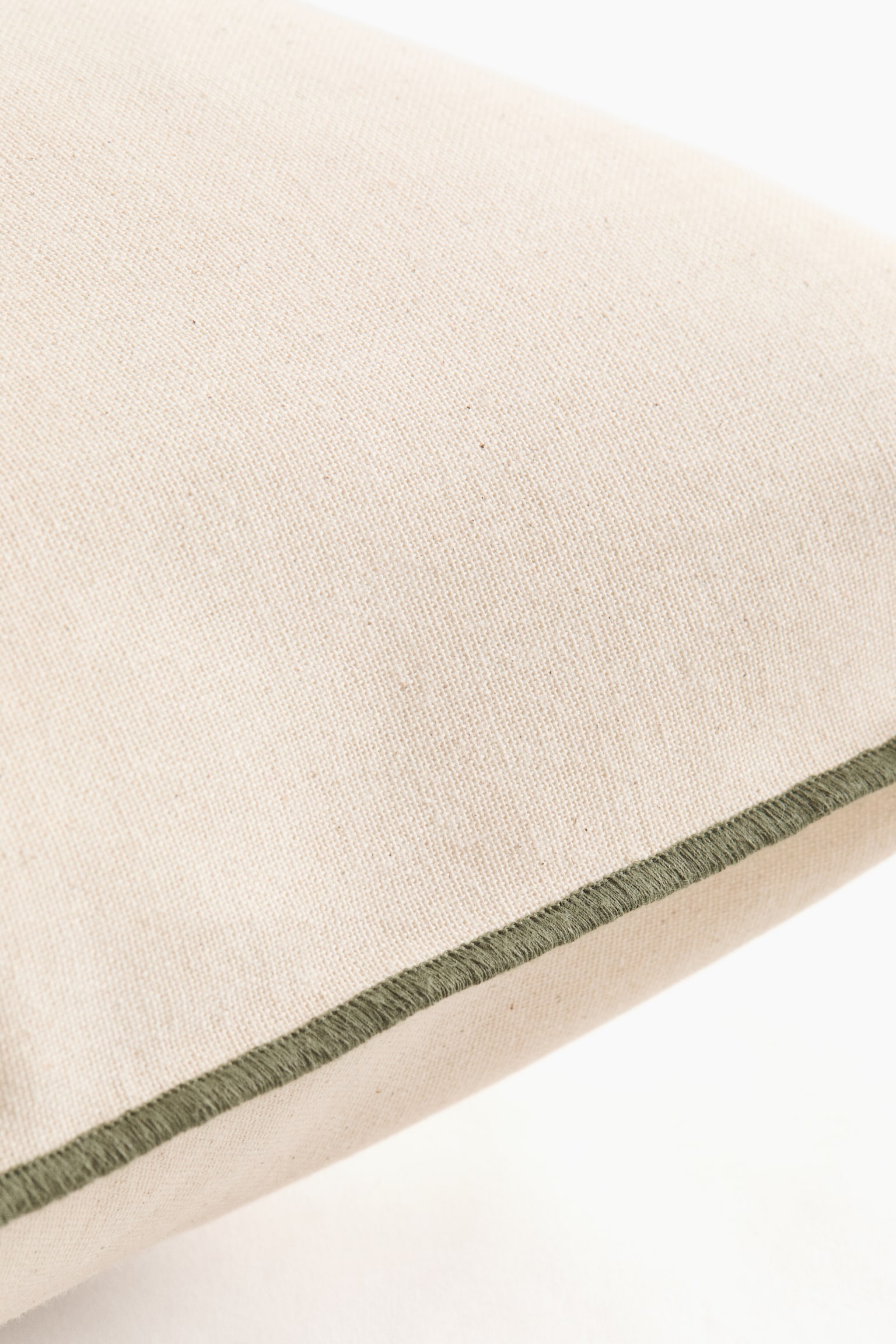 Embroidery-motif cotton cushion cover - Light beige/Olives/Light beige/Orange/Light beige/Lemons - 4