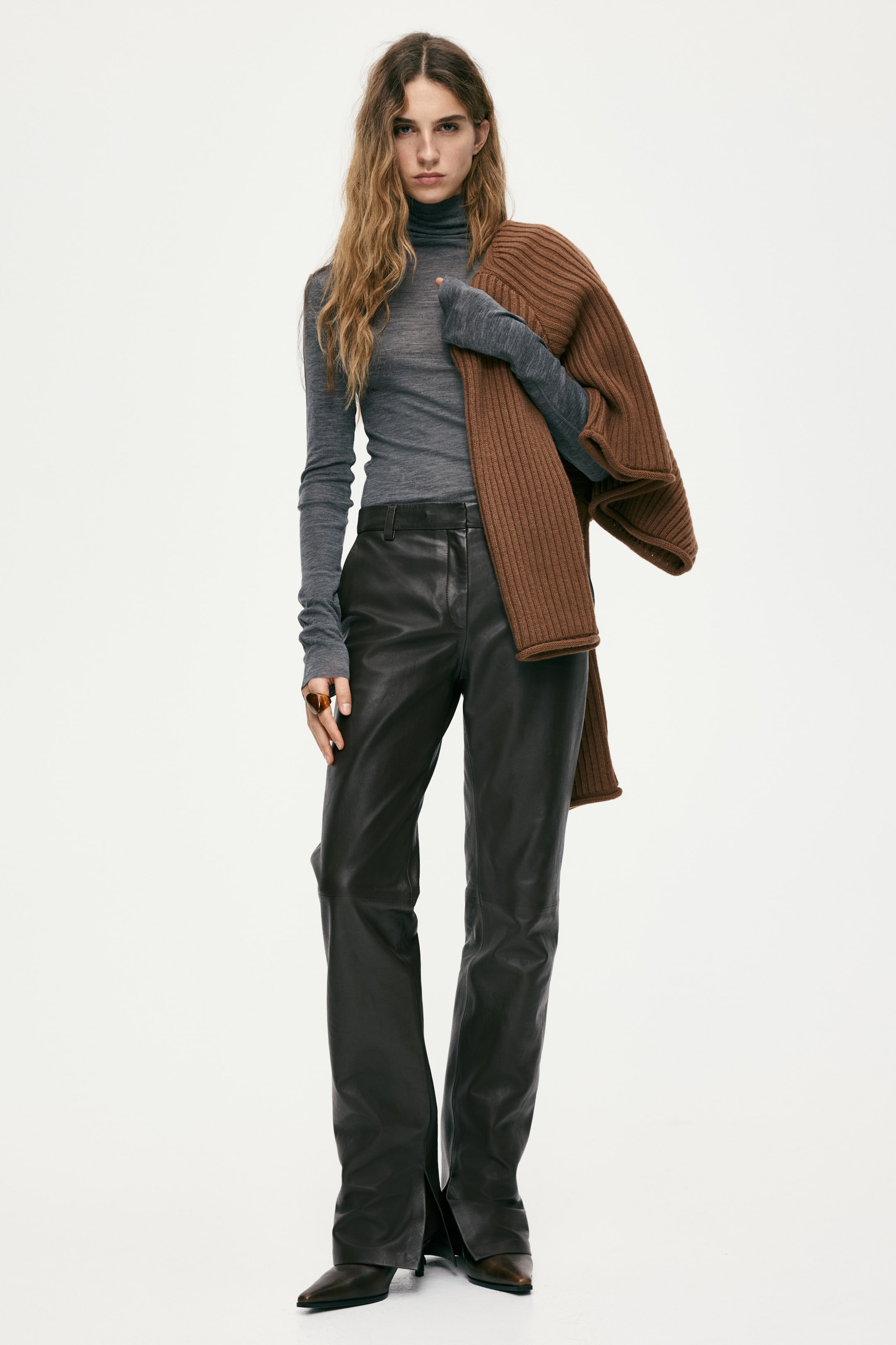 View larger image: Polo-neck wool top - Dark grey marl - Ladies | H&M 2