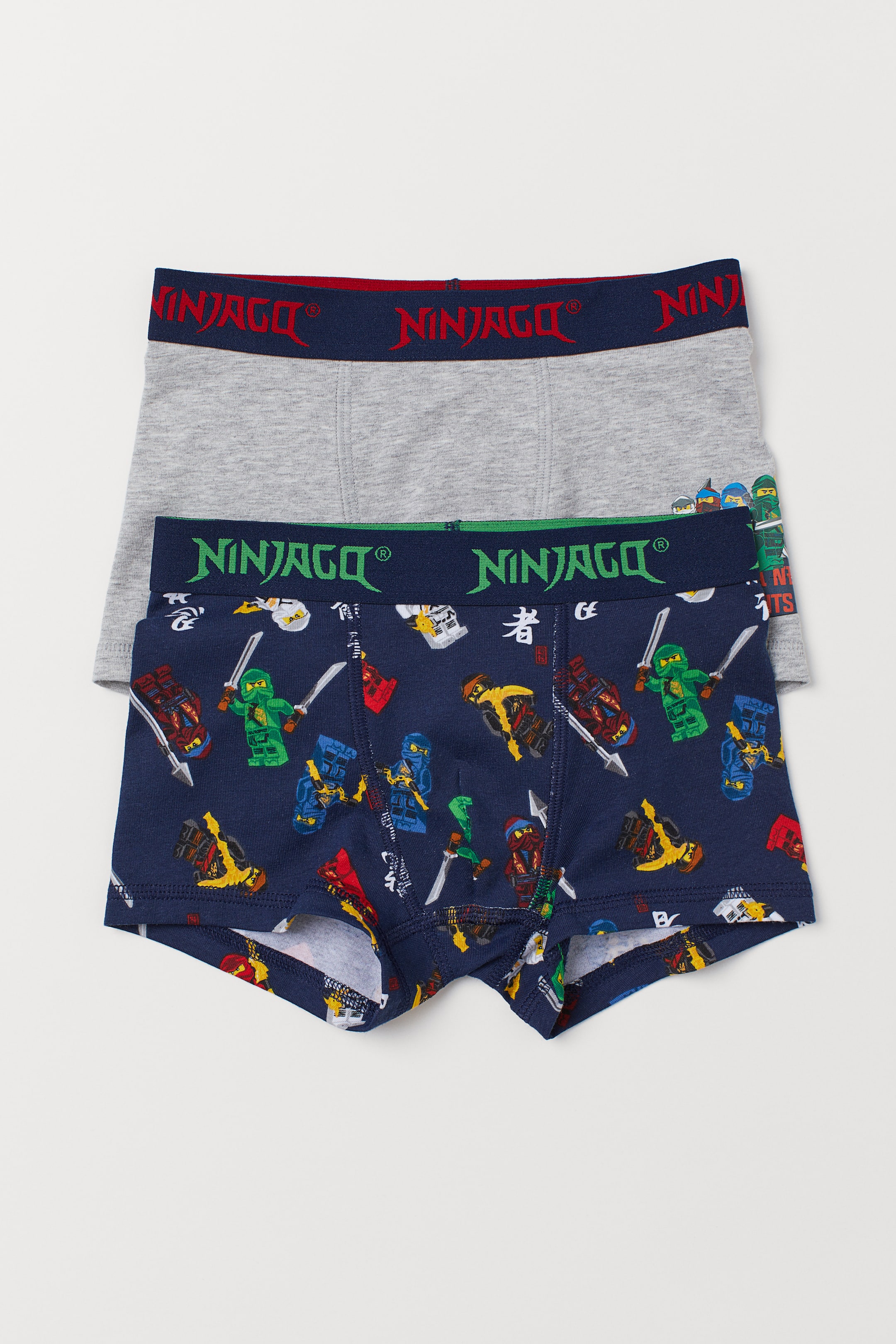 View larger image: 2-pack boxer shorts - Light grey marl/Ninjago - Kids | H&M 1