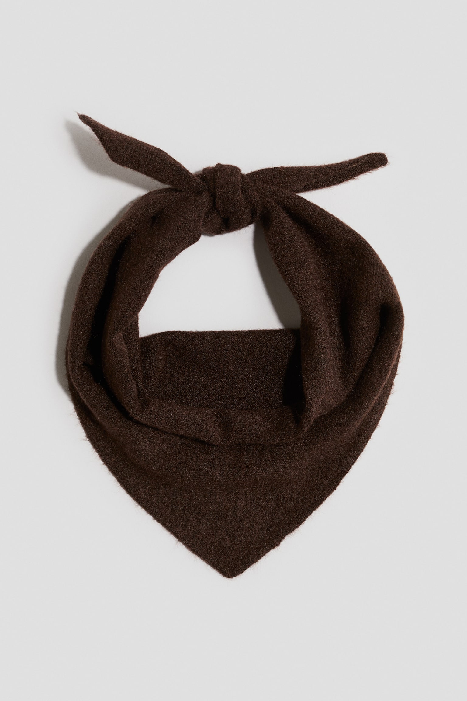 Fine-knit scarf - Dark brown