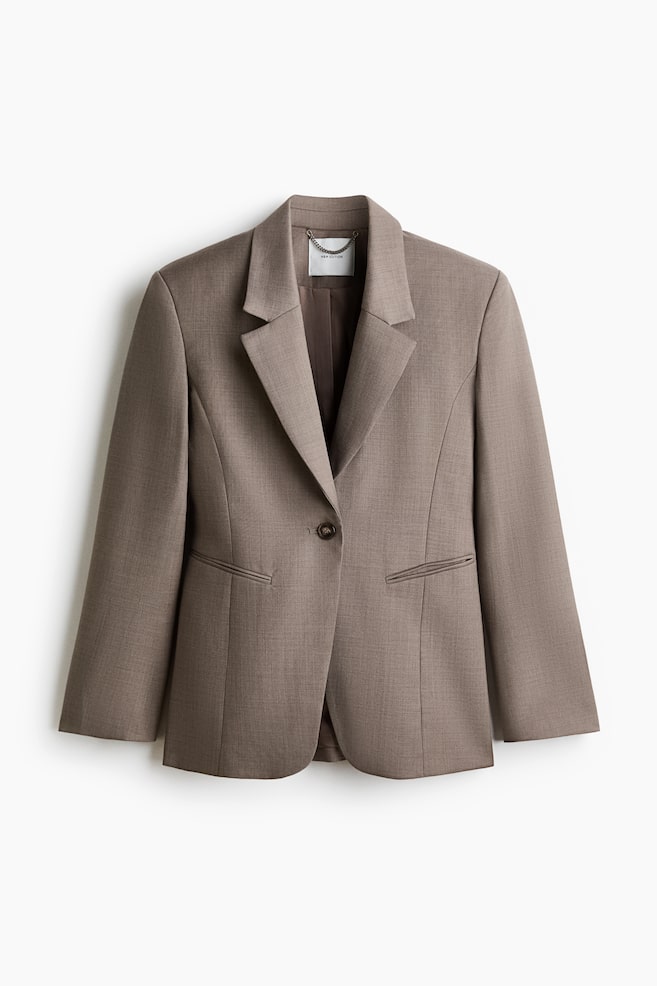 Einreihiger Blazer - Mattgraumeliert - 1