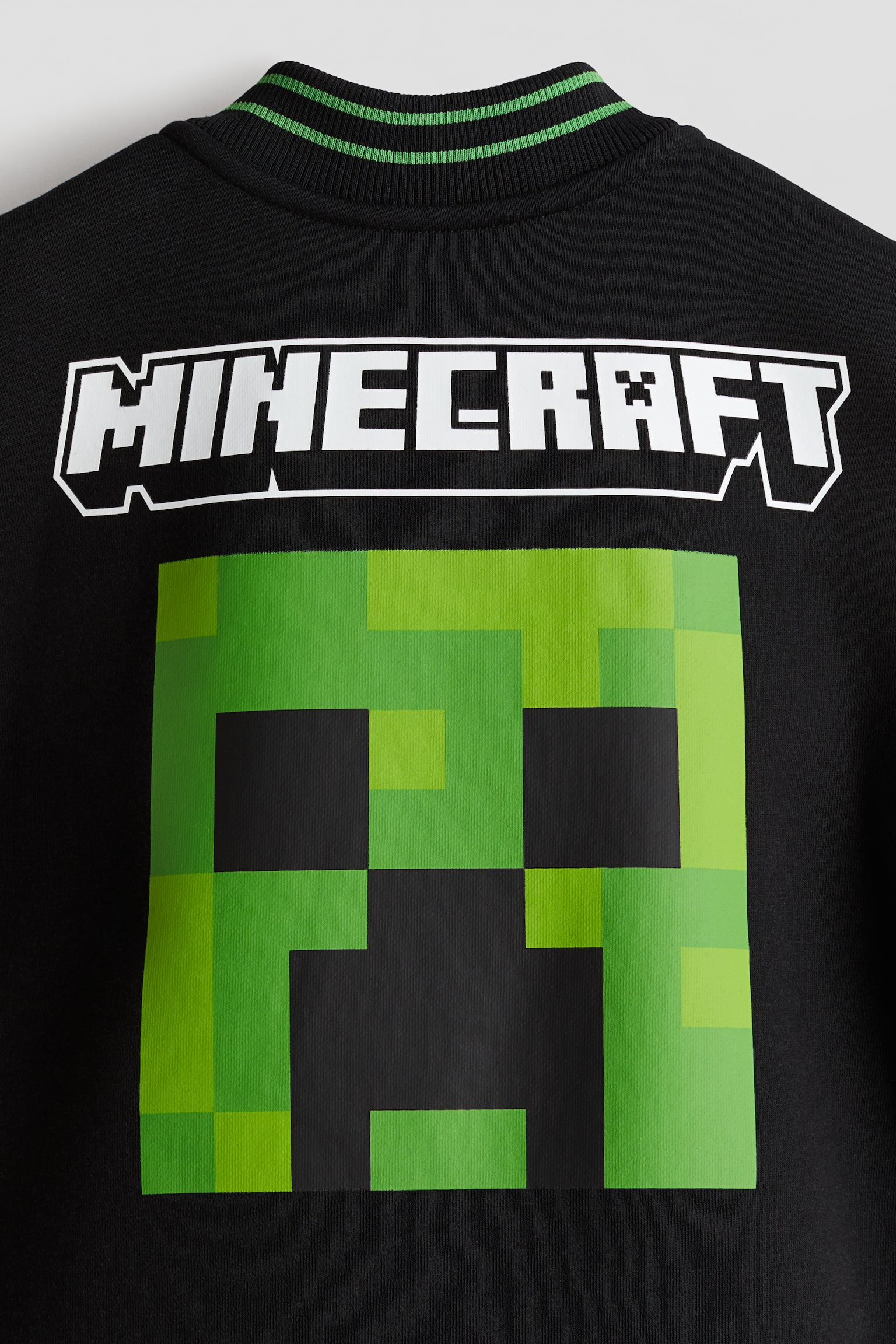 Oversized printed baseball jacket - Black/Minecraft - 2