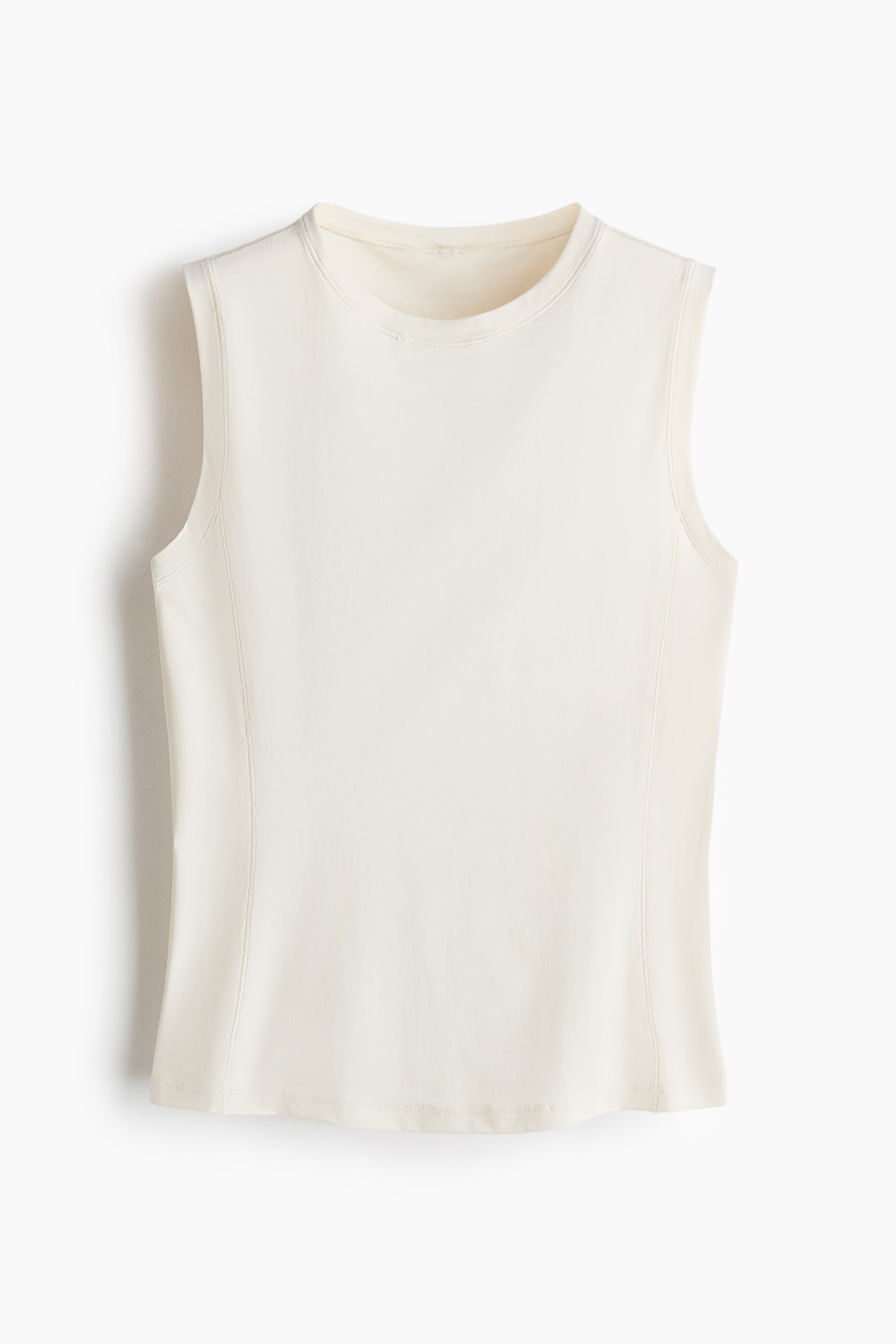 Sporttanktop met DryMove™ Slim Fit - Ivoorwit/Donker heidepaars/Berggroen - 1