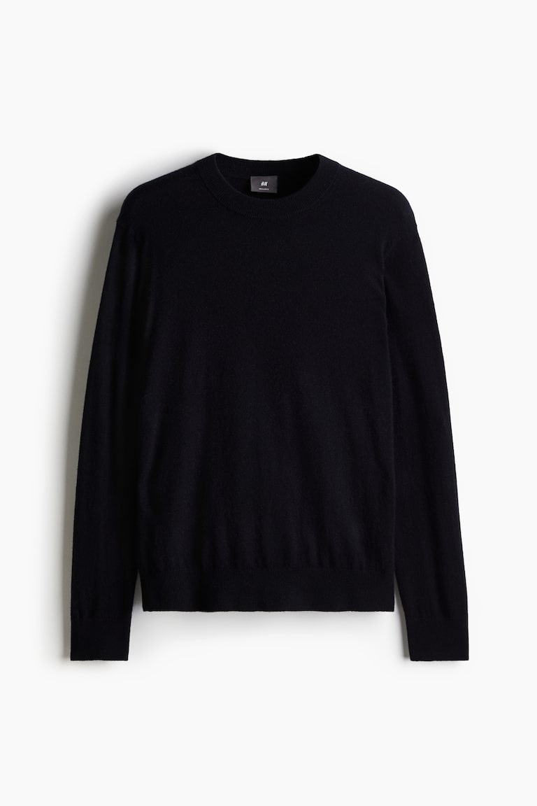 レギュラーフィット カシミヤセーター - ネイビーブルー - Men | H&M JP