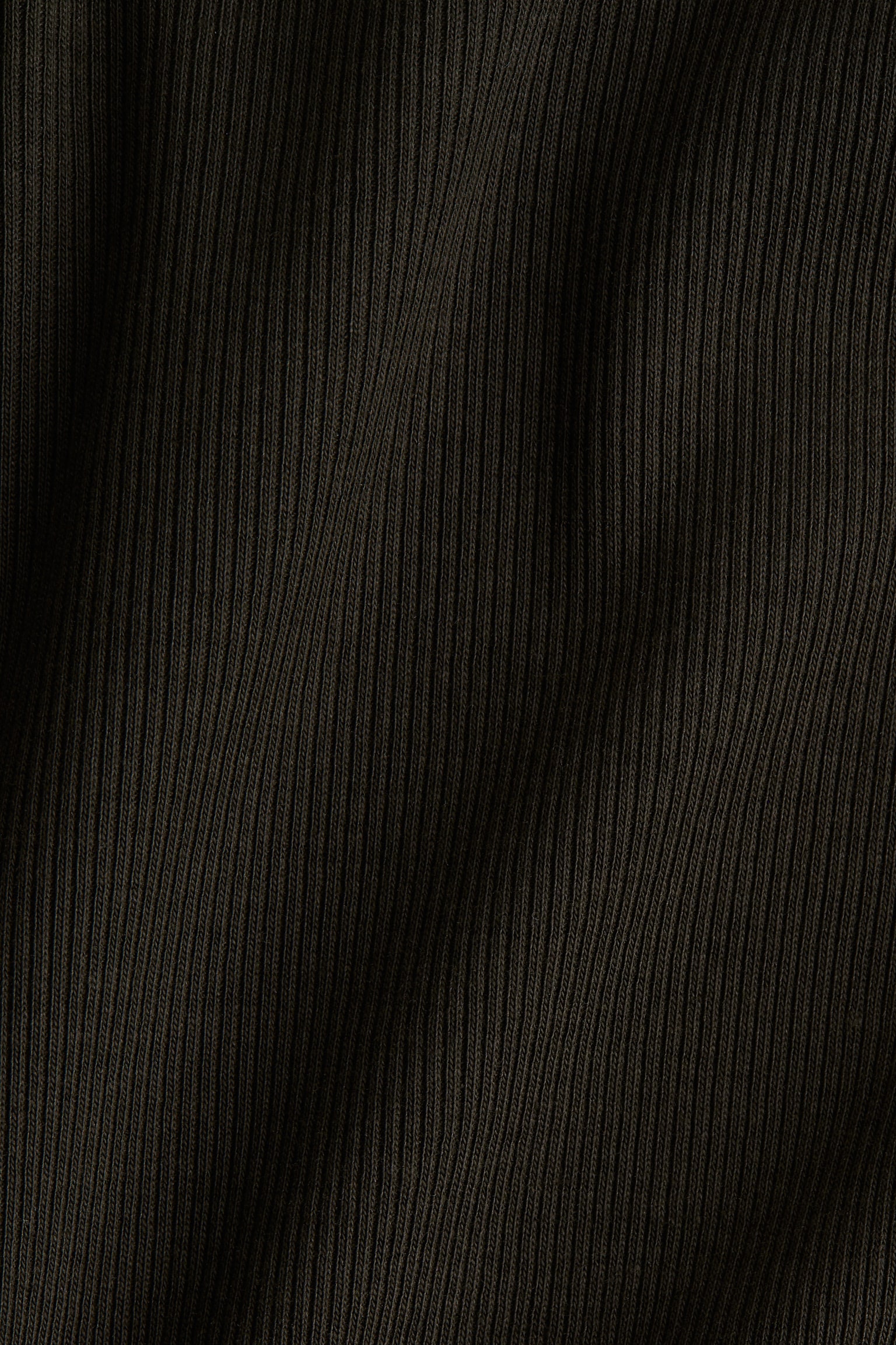 羅紋T恤 - 深卡其綠/深咖啡色/黑色/白色/淺米混色/淺米色 - 3