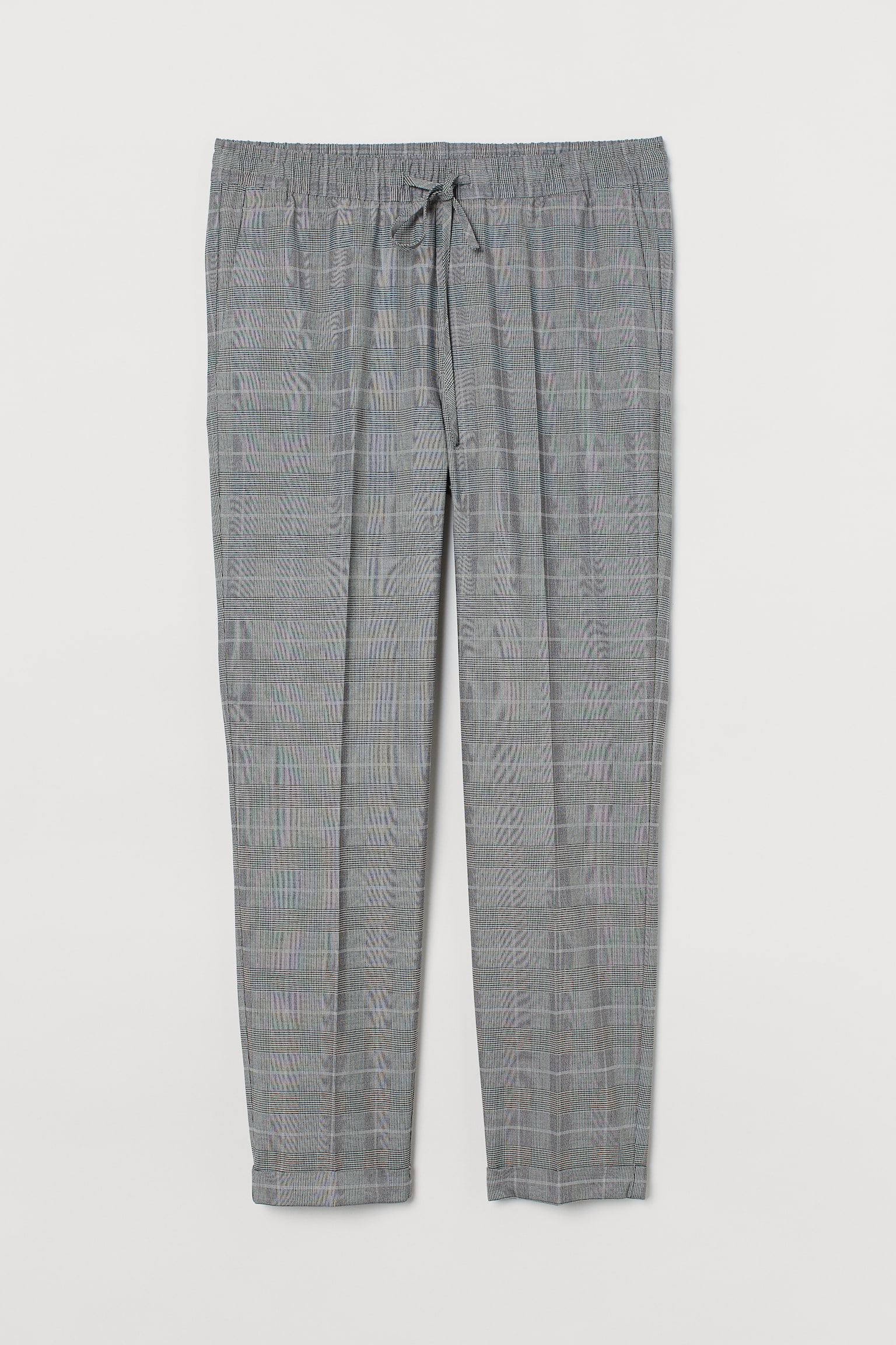 Pantalon jogger Slim Fit - Noir/carreaux blancs