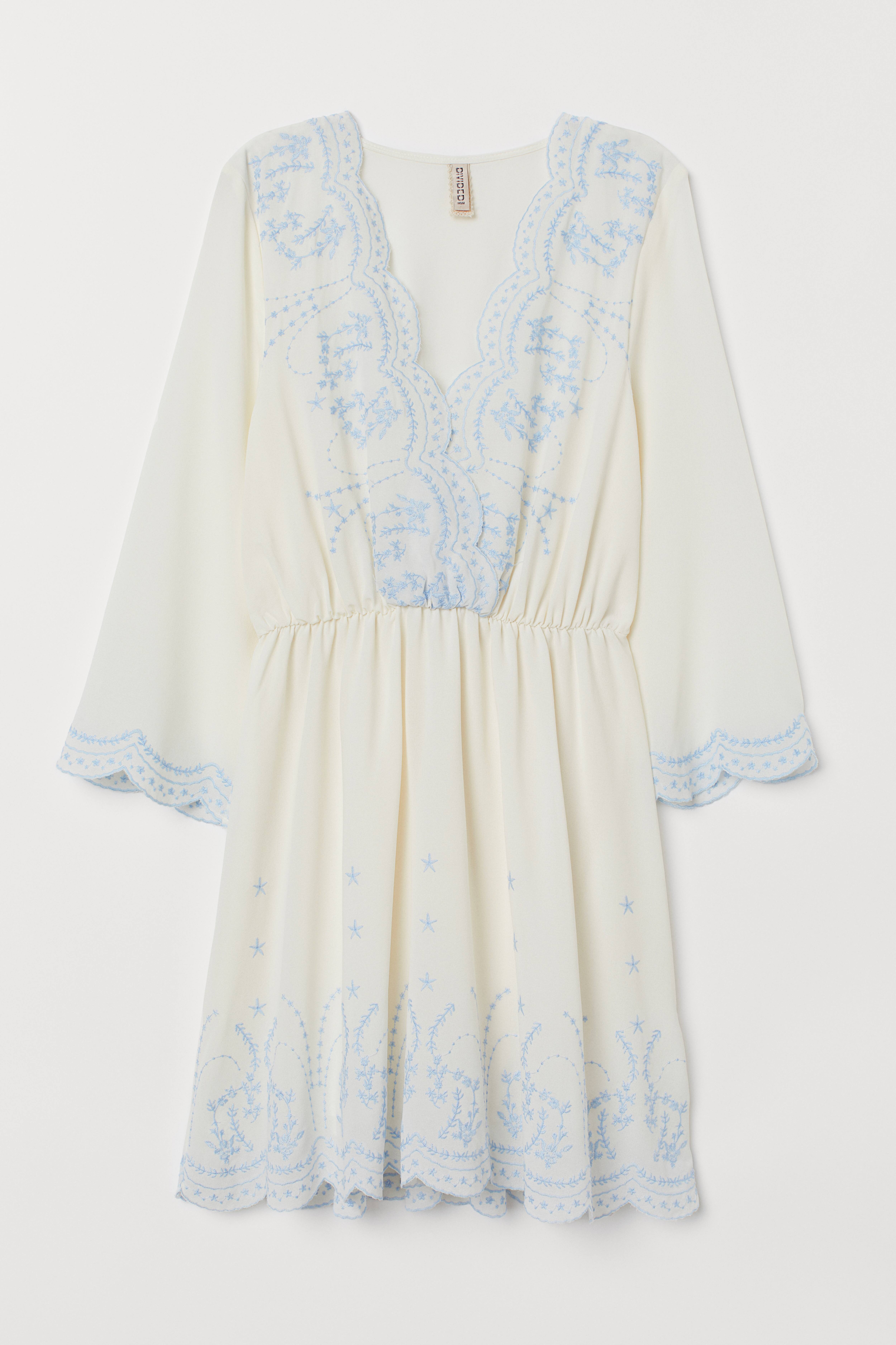 H&m fashion dress with embroidery