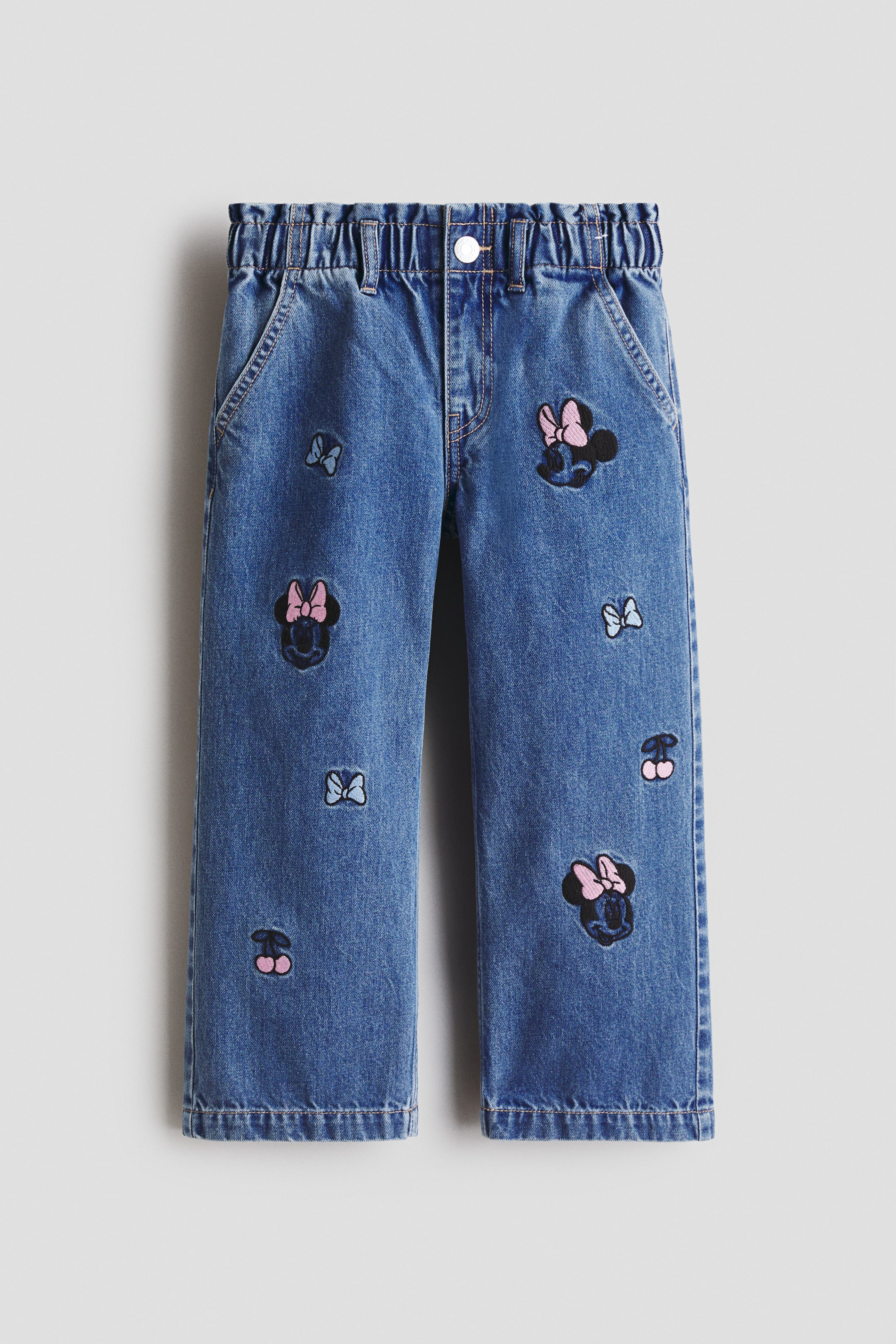 Ampliar la imagen: Wide Leg Jeans con diseño - Azul denim/Minnie Mouse - Kids | H&M MX 1