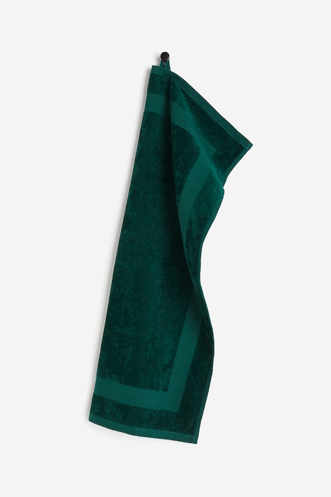 Håndklæde i velour - Mørkegrøn/Lysegrøn/Lys beige/Mørkeblå/Gul - 1