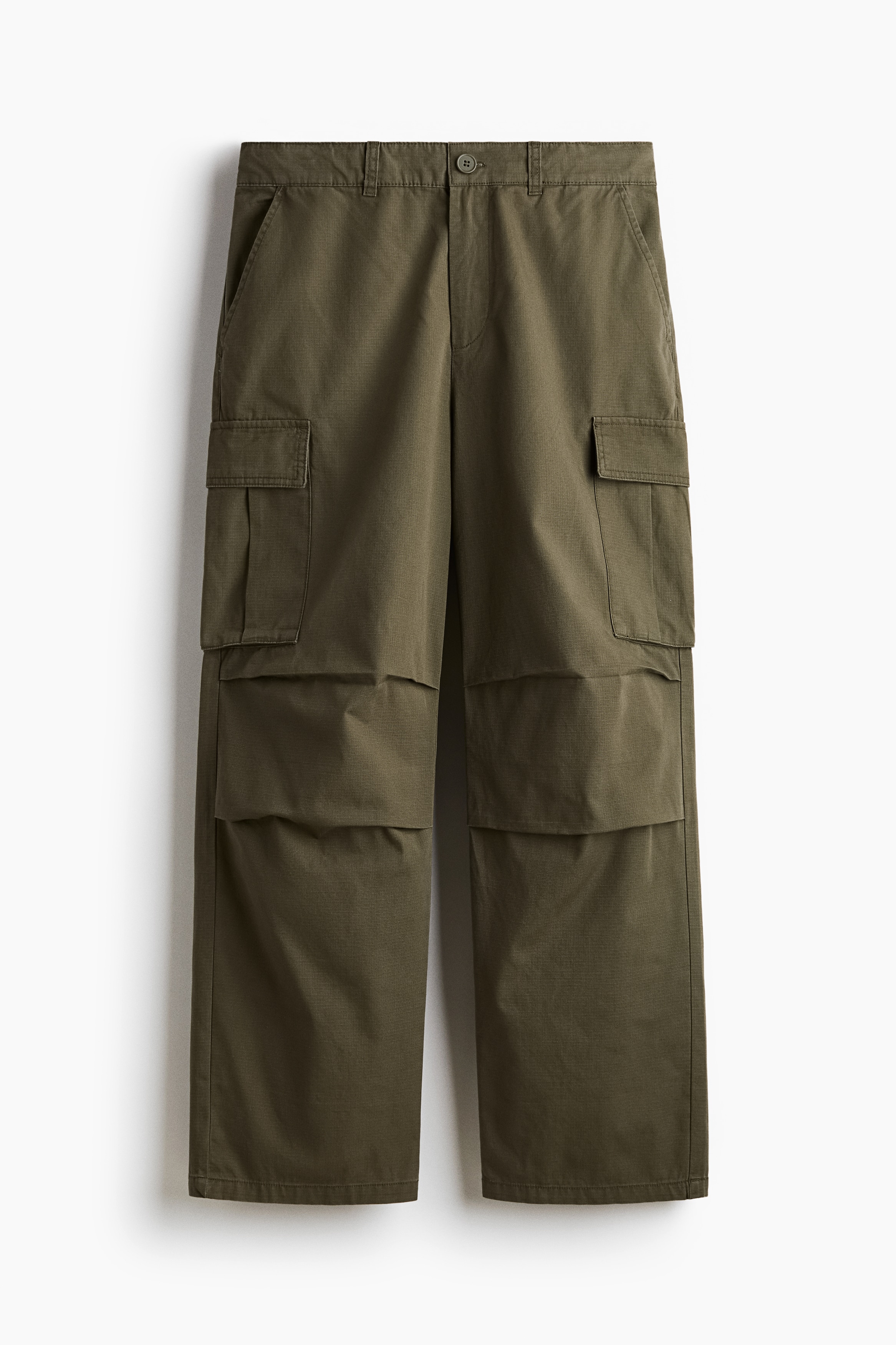 寬鬆工作褲 - 卡其綠/黑色