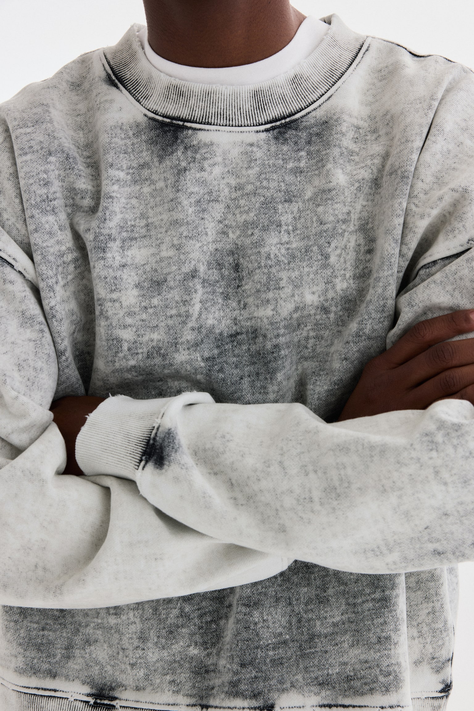 Oversized Fit Washed sweatshirt - Grey - 7