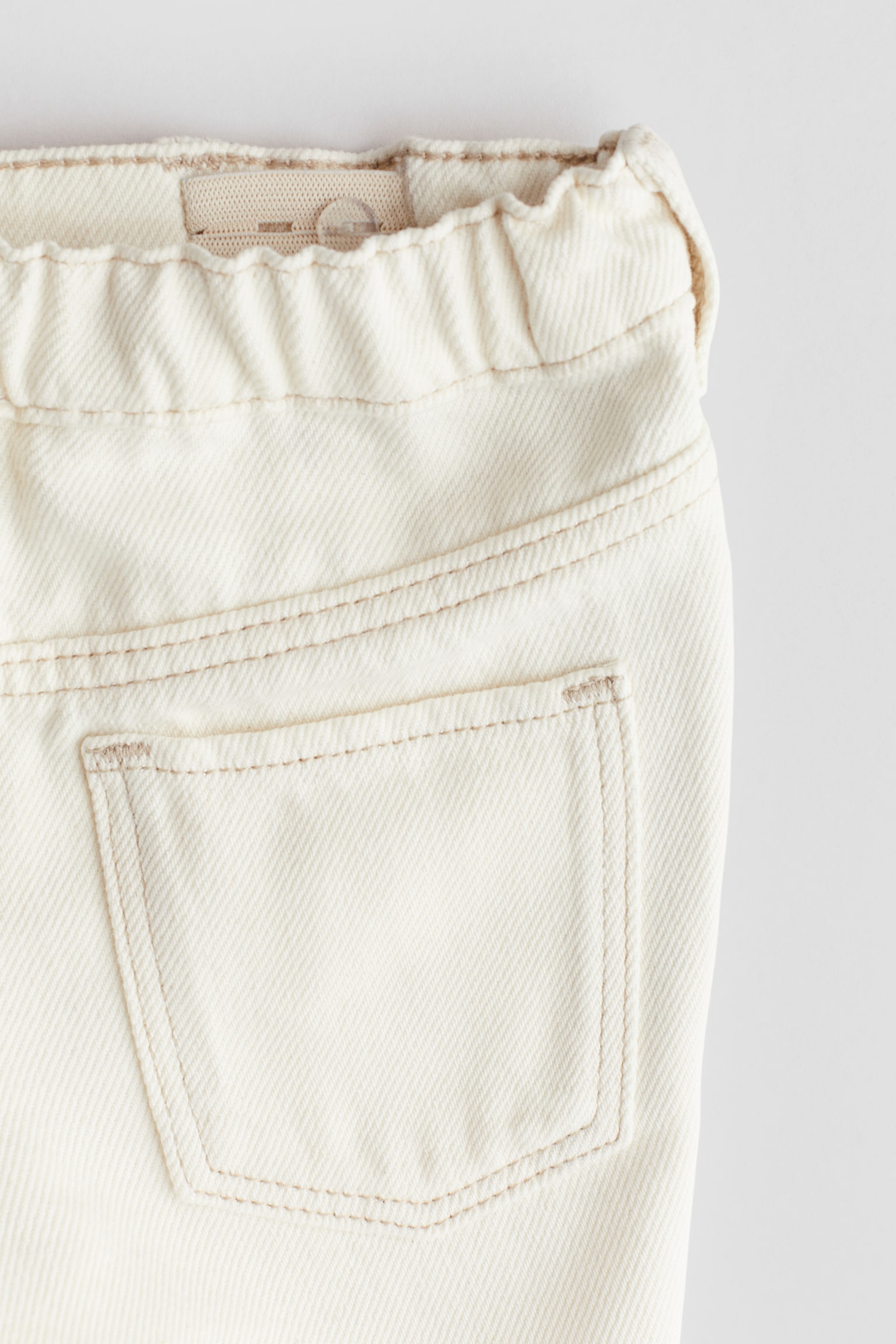 5-pocket jeans - Cream/Denim blue - 4