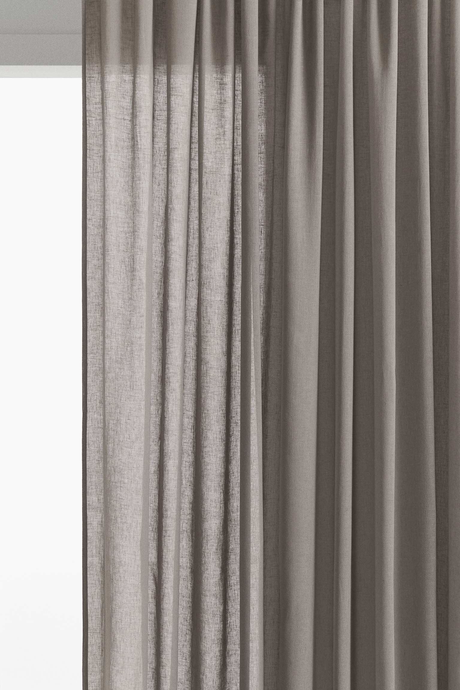 1-pack wide linen-blend curtain length - Grey/White/Beige/Beige/Mole/Light blue