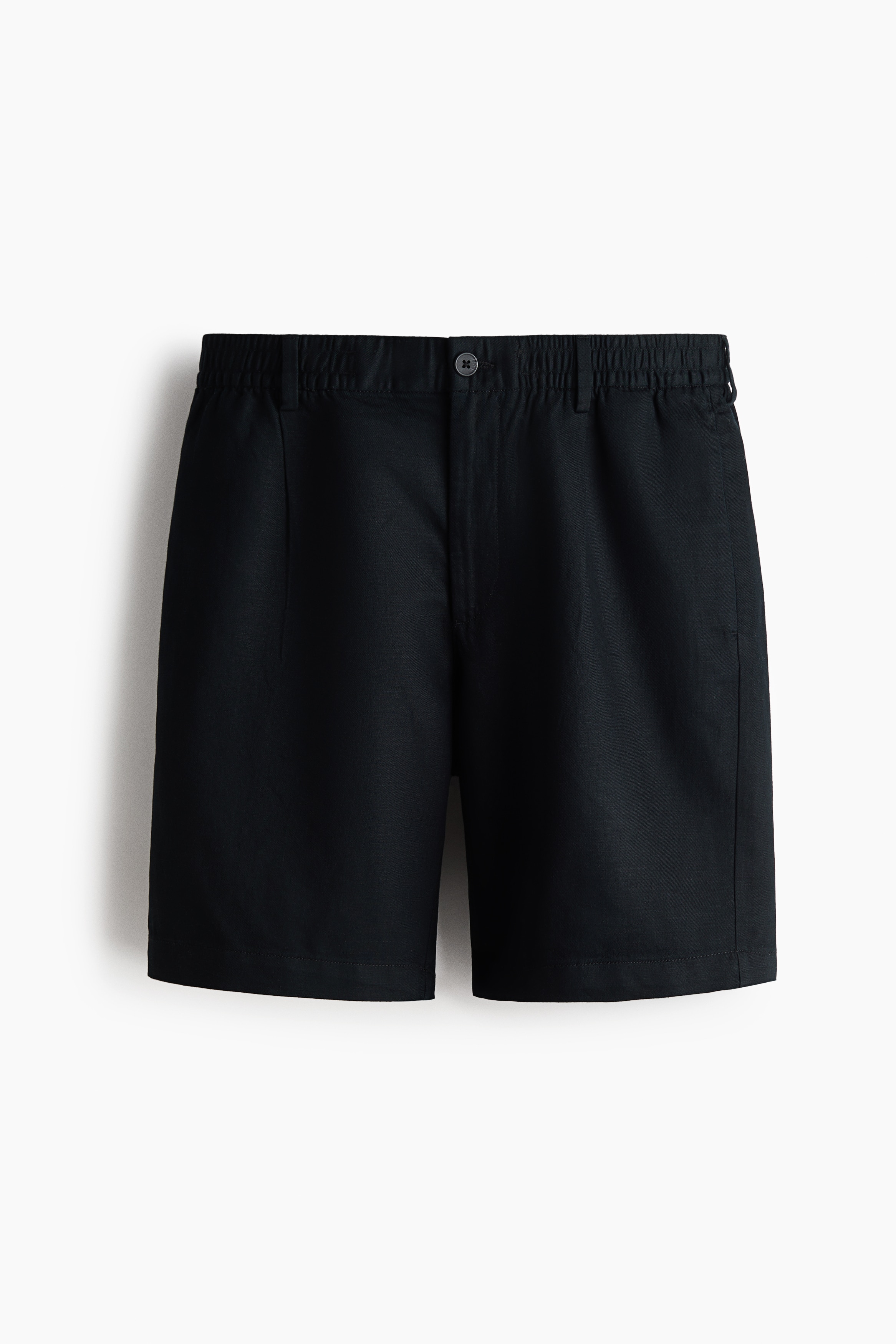 Relaxed Fit Linen-blend shorts - Black/White/Brown/Dark brown