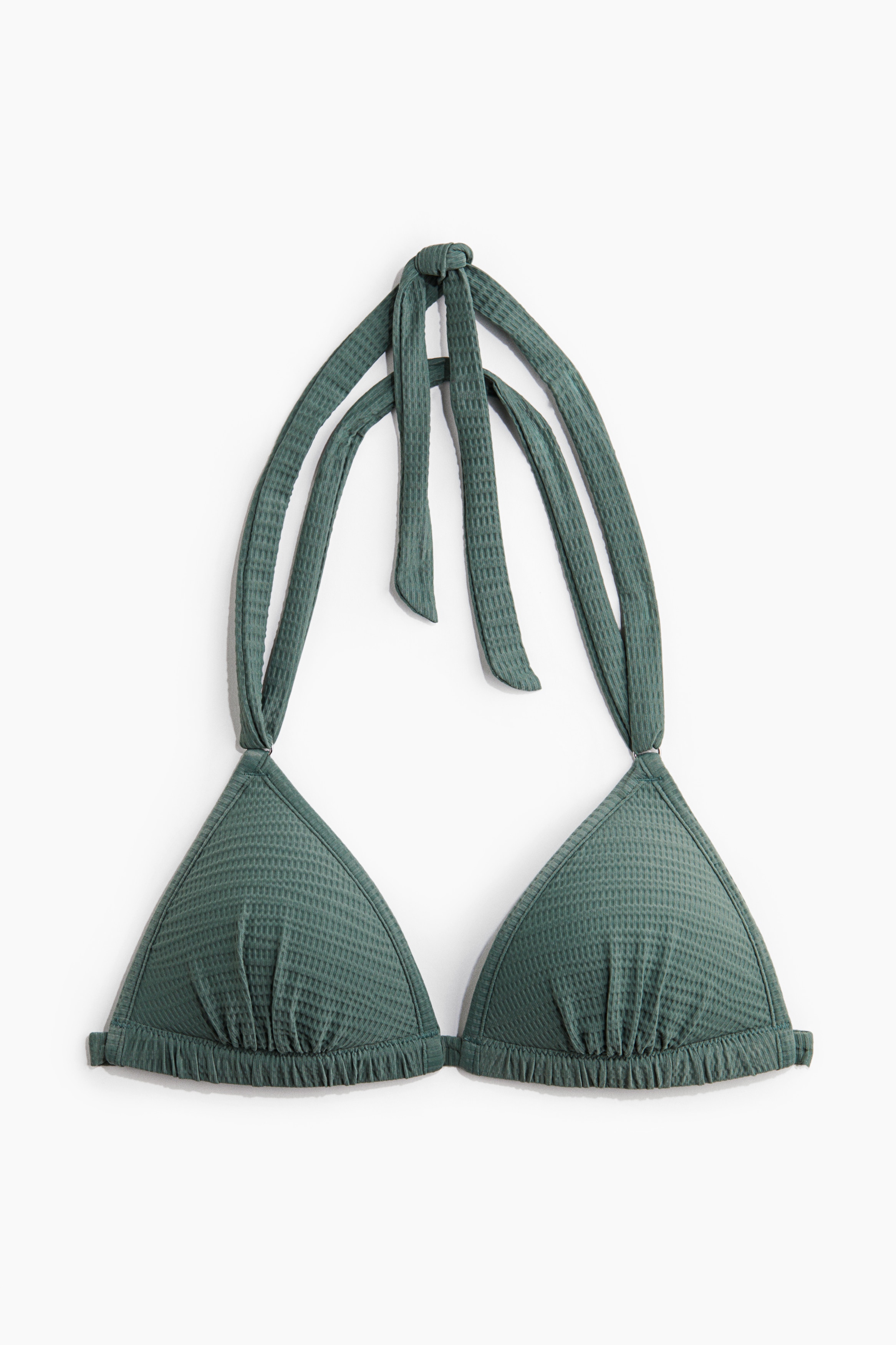 Push-Up Triangle Bikini Top - Dusty green