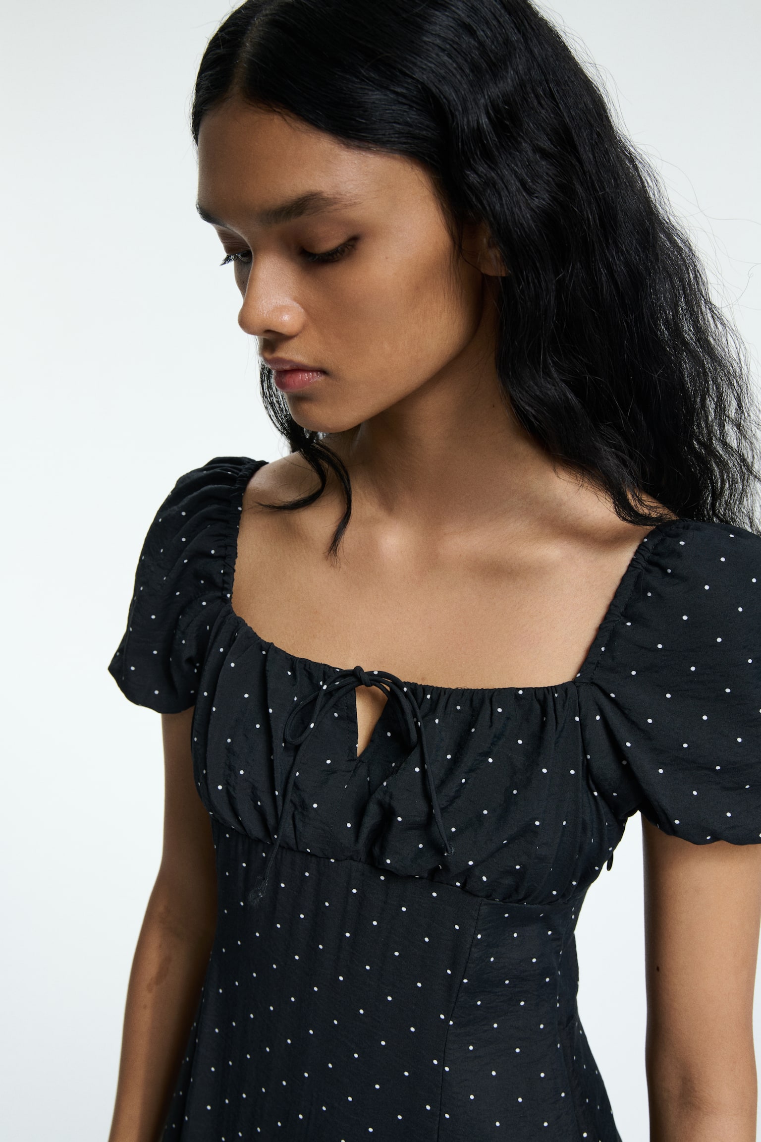 Vestido de denim - Negro/Lunares/Azul denim - 5