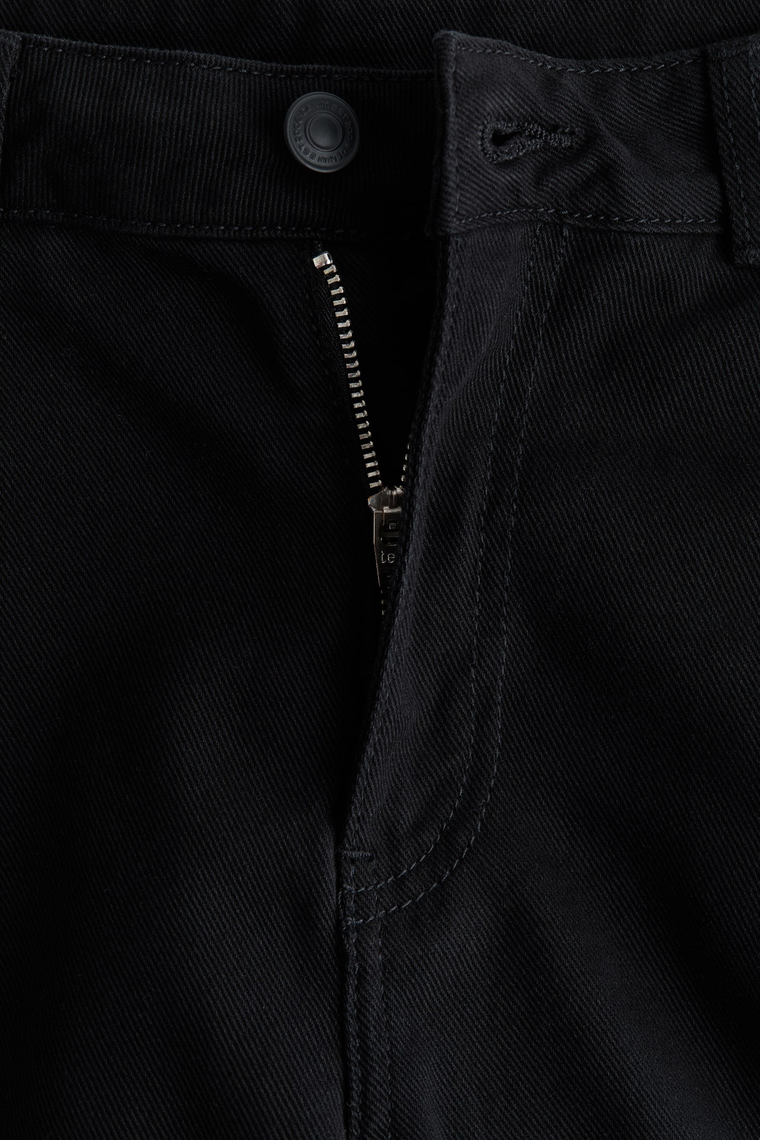 Женские брюки H&M Baggy Cotton Twill, цвет: Чёрный — фото 6
