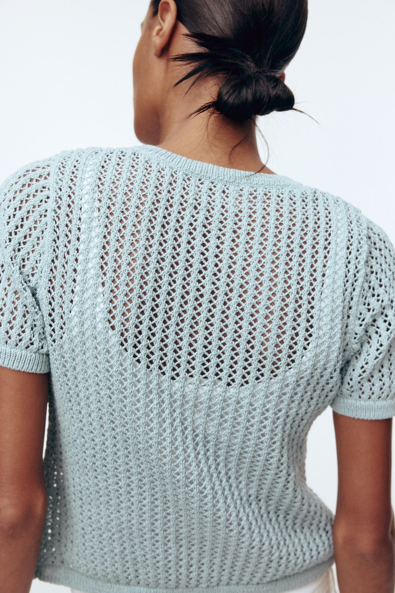 Pointelle-Knit Cardigan - image 4