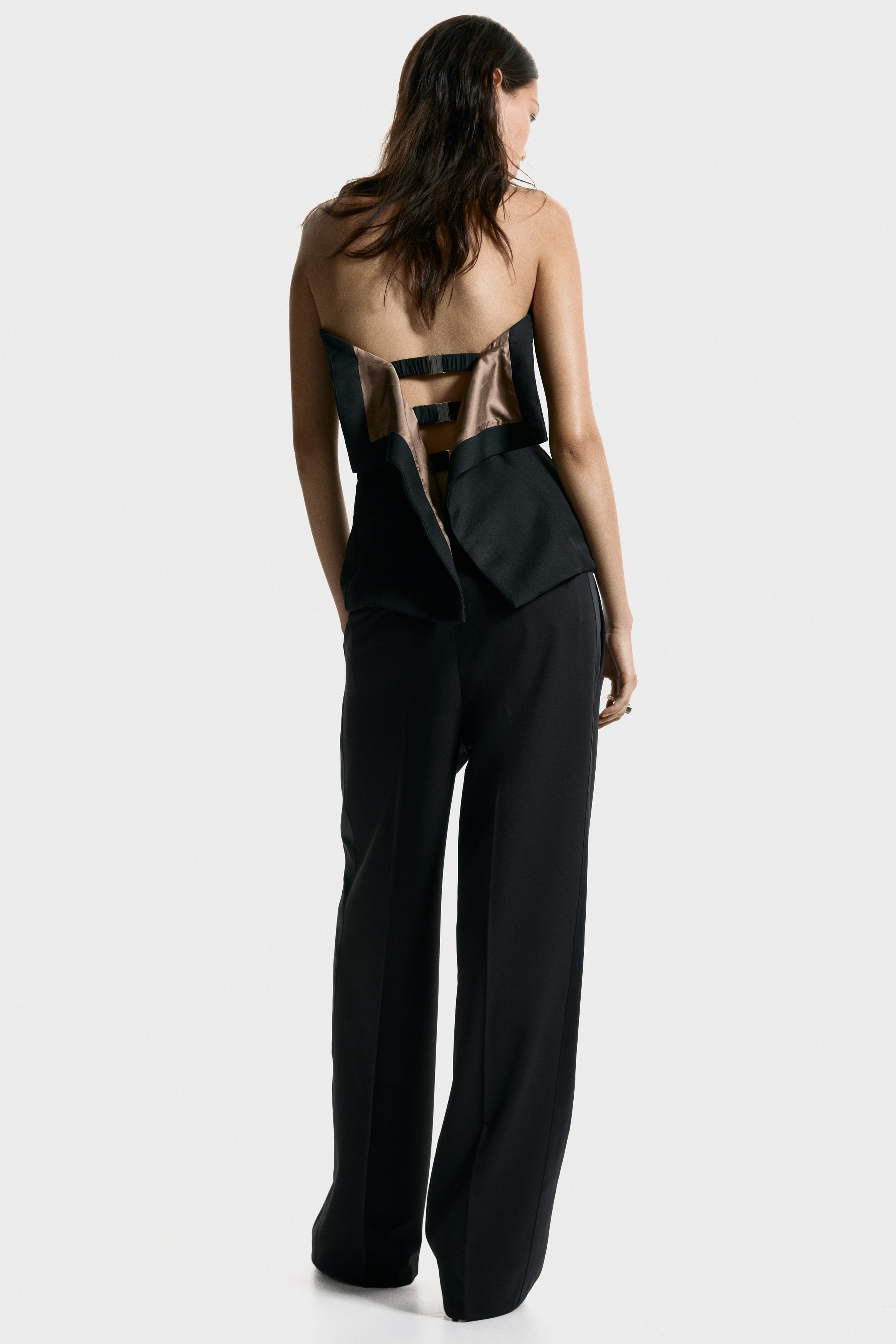Open-back bandeau top