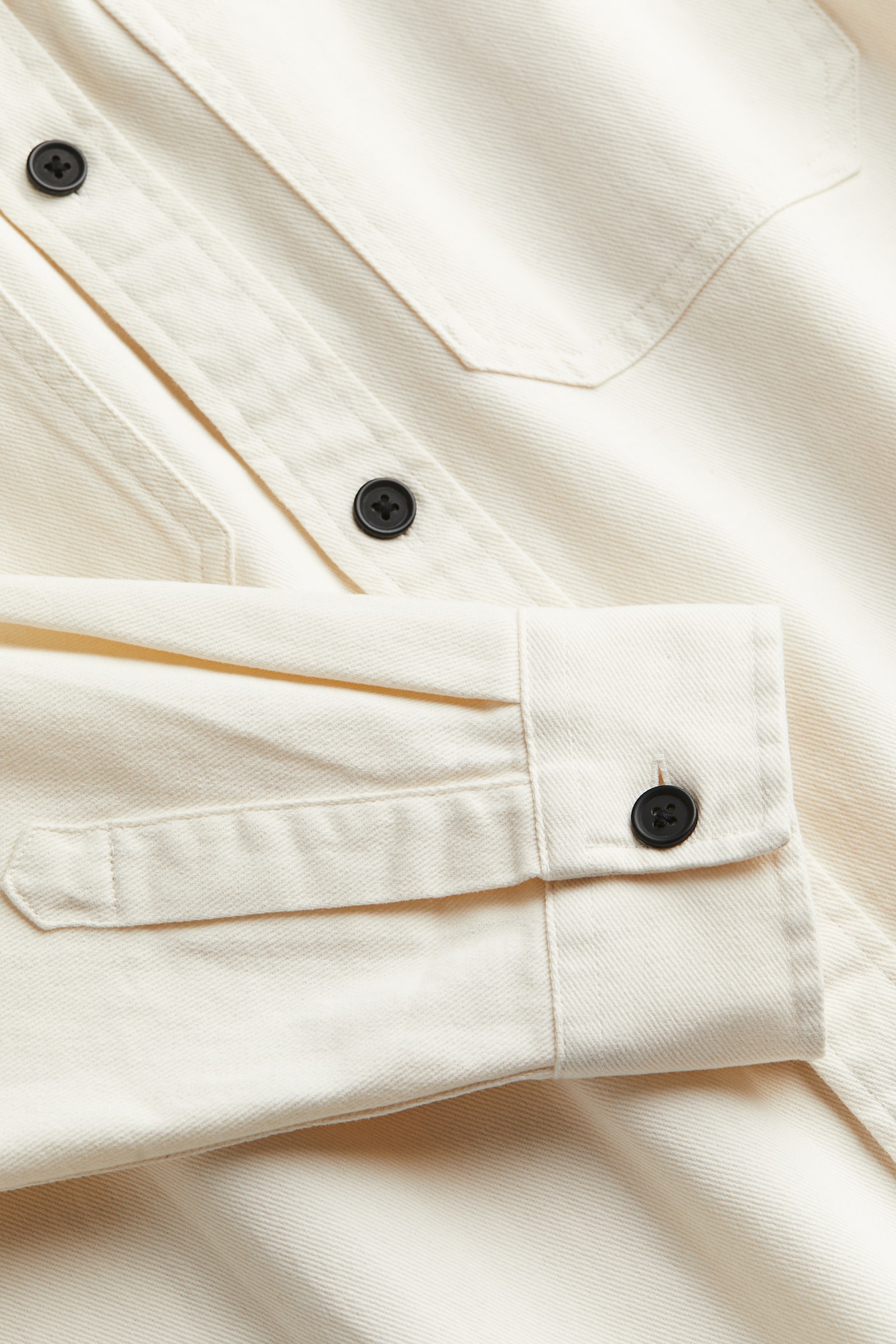 Áo sơ mi khoác Regular Fit - Màu kem - 2